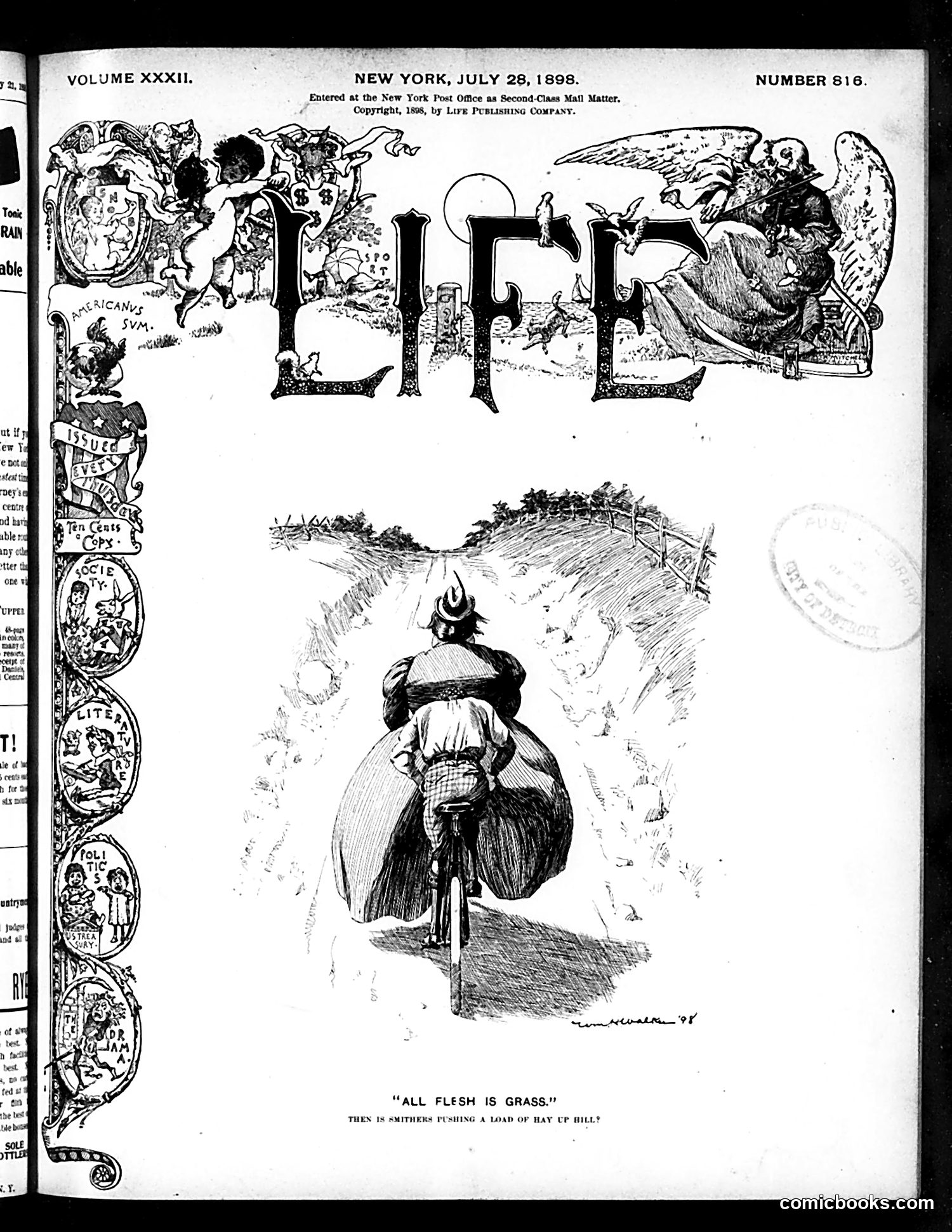 Life — July 28, 1898 — page 1: Life, 1898-07-28