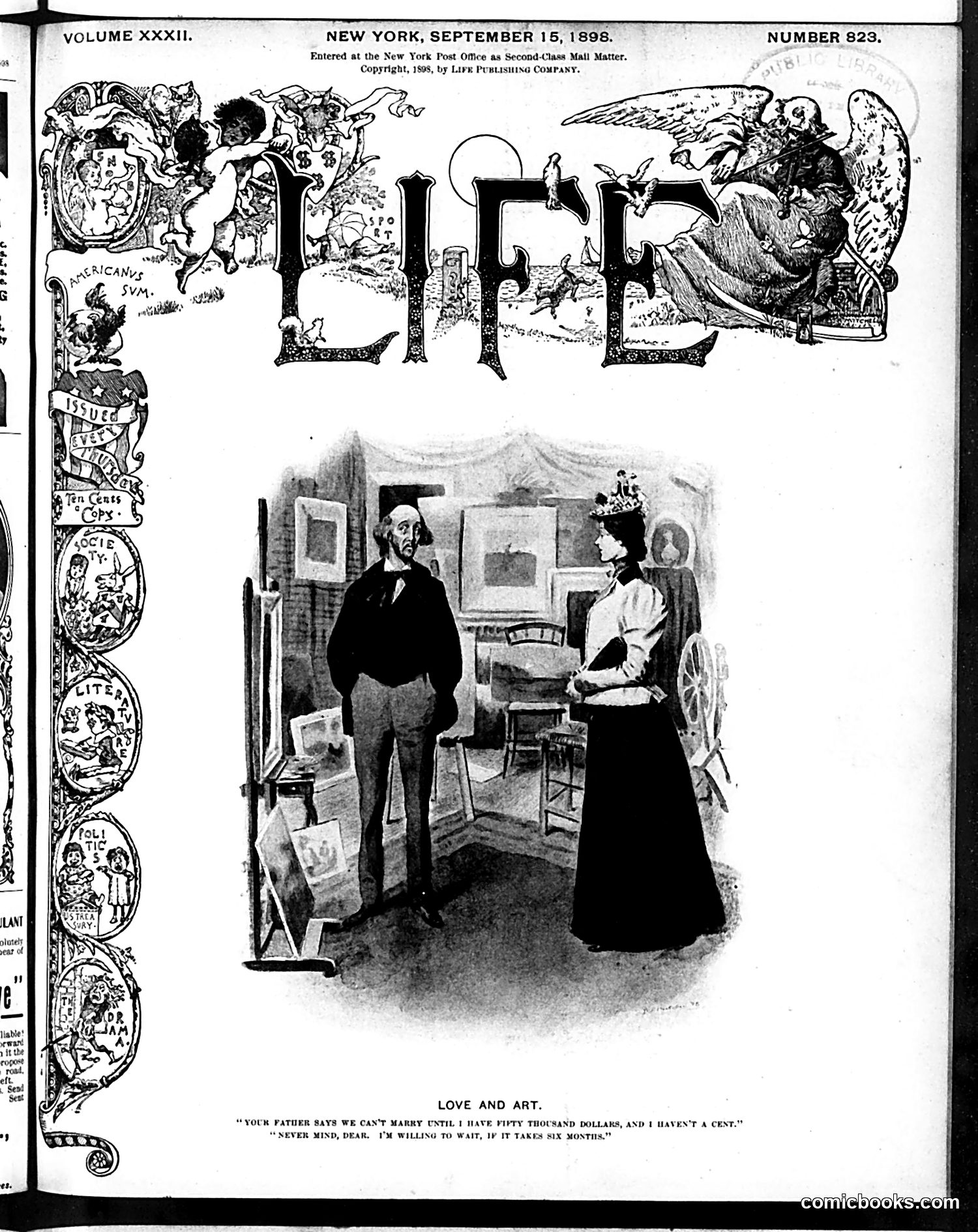 Life — September 15, 1898 — page 1: Life, 1898-09-15