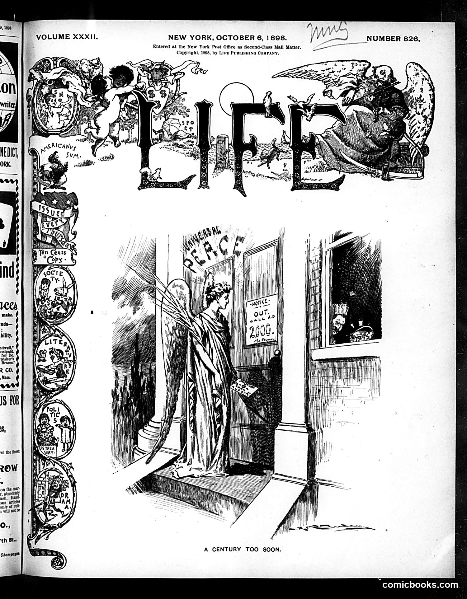 Life — October 6, 1898 — page 1: Life, 1898-10-06