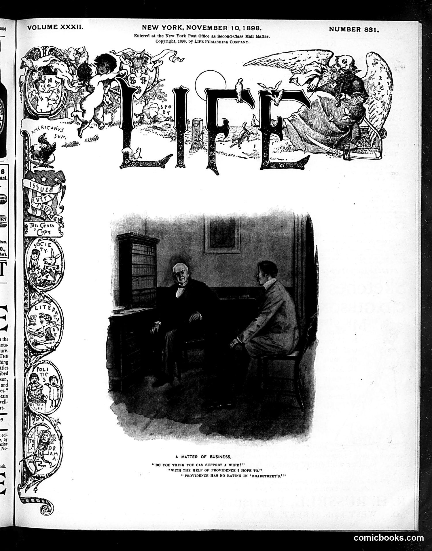 Life — November 10, 1898 — page 1: Life, 1898-11-10