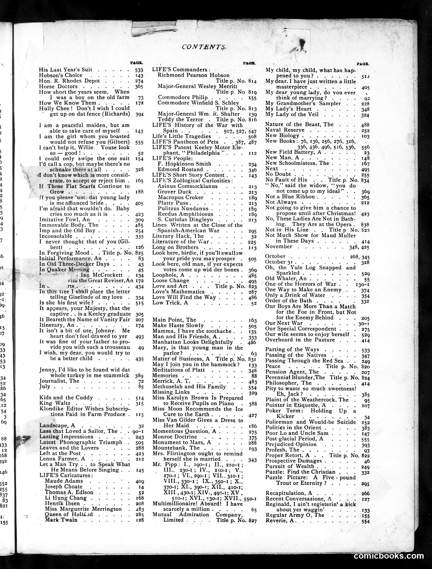 Life — 1898 — page 1: Life, 1898