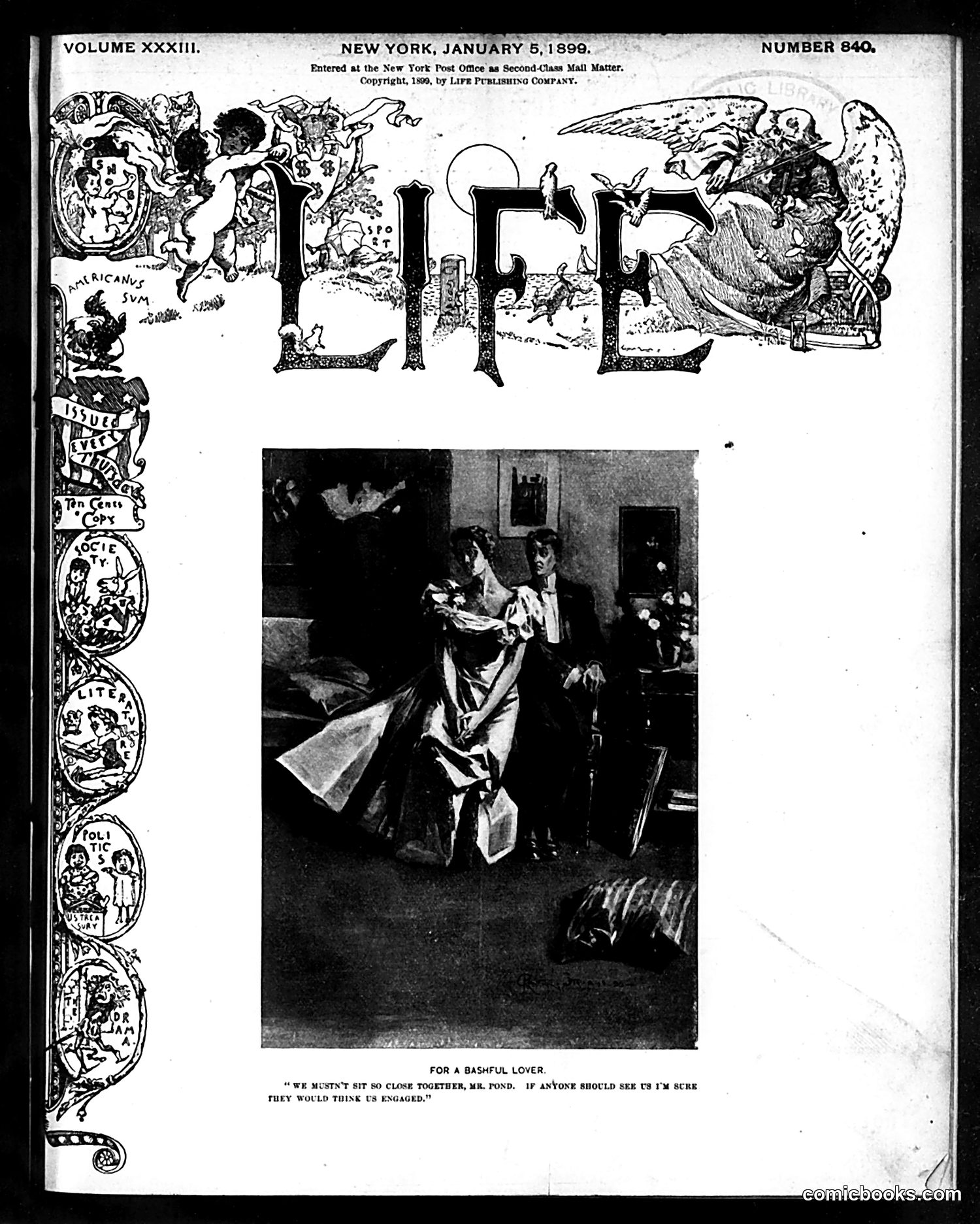 Life — January 5, 1899 — page 1: Life, 1899-01-05