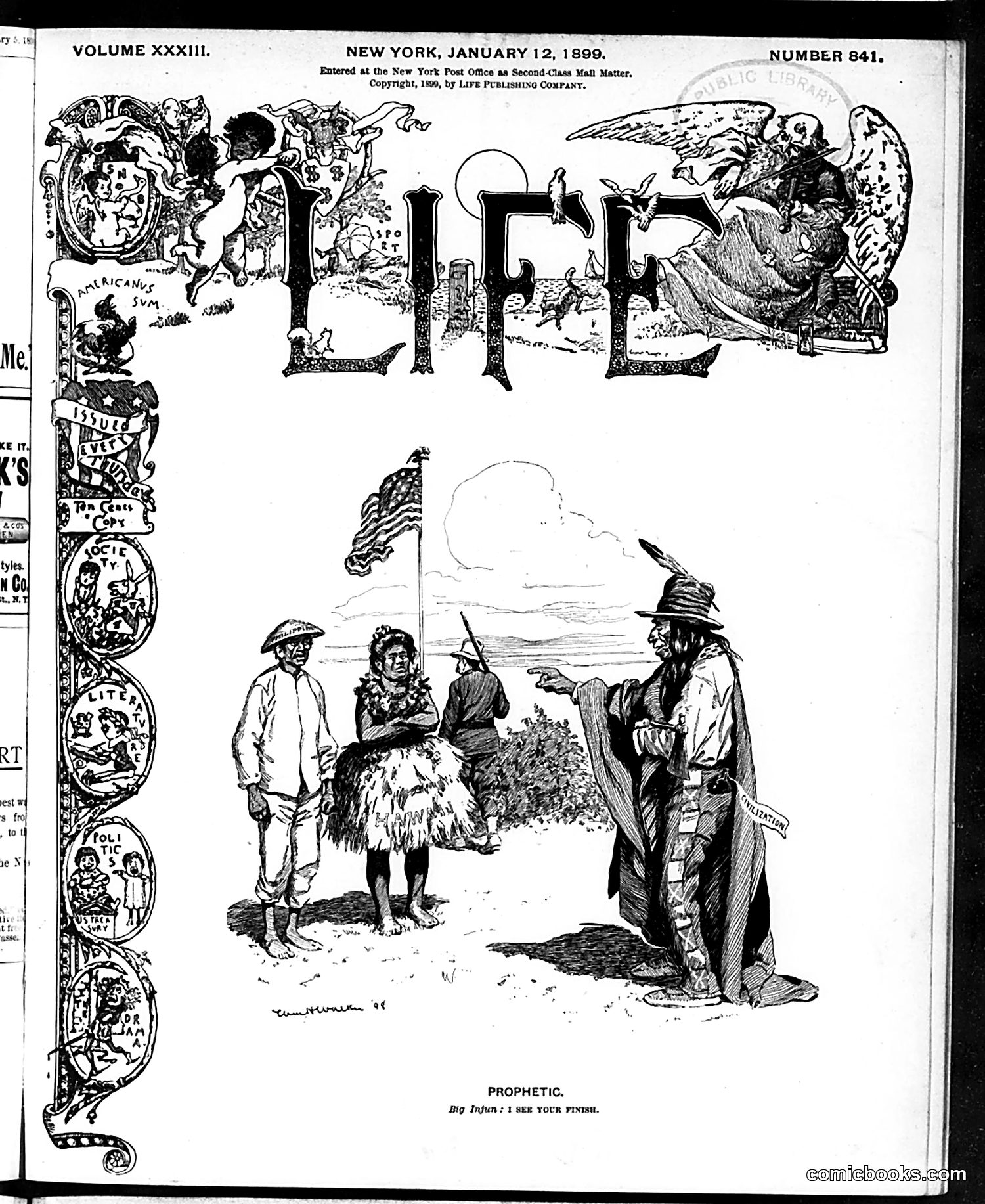 Life — January 12, 1899 — page 1: Life, 1899-01-12