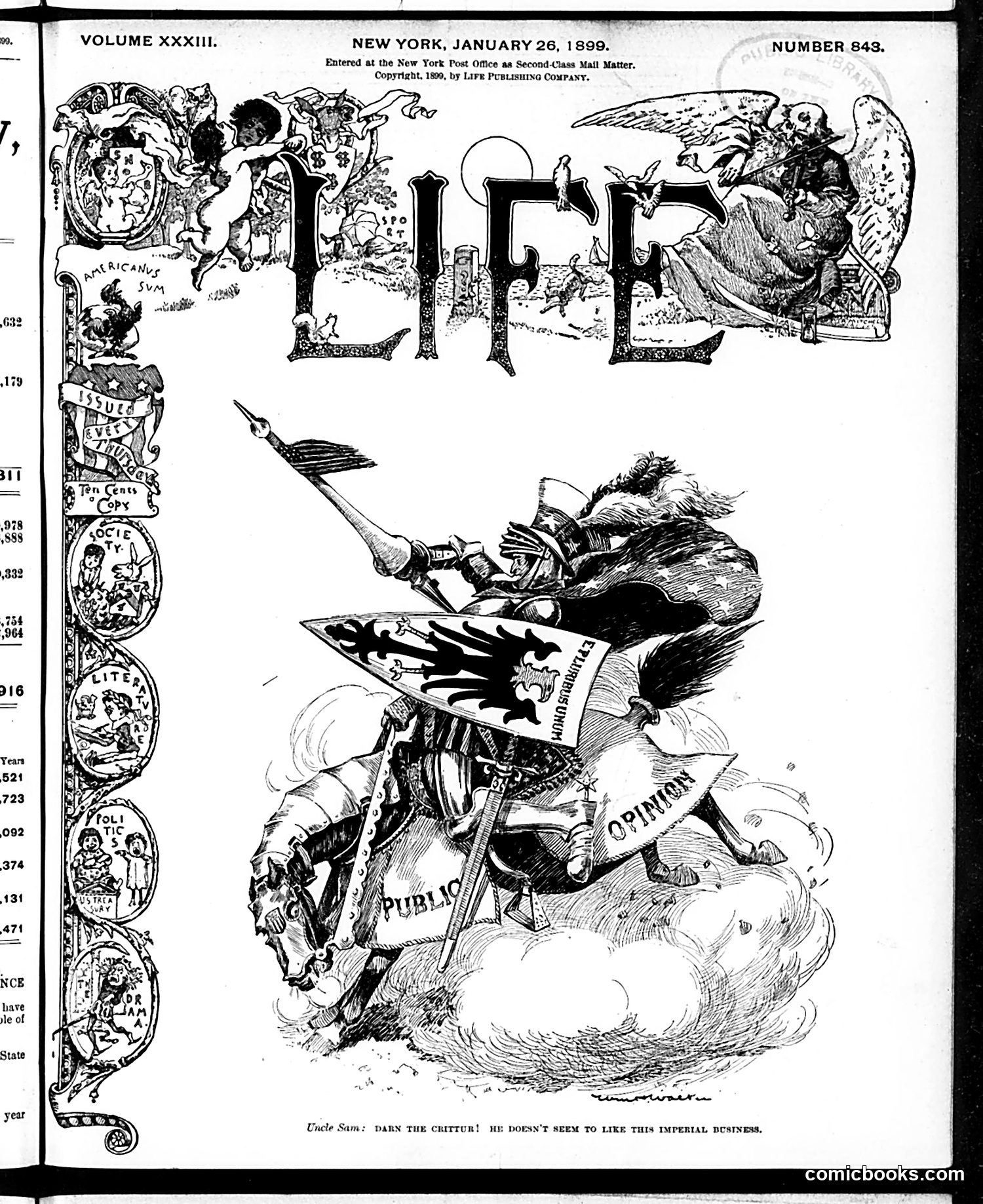 Life — January 26, 1899 — page 1: Life, 1899-01-26