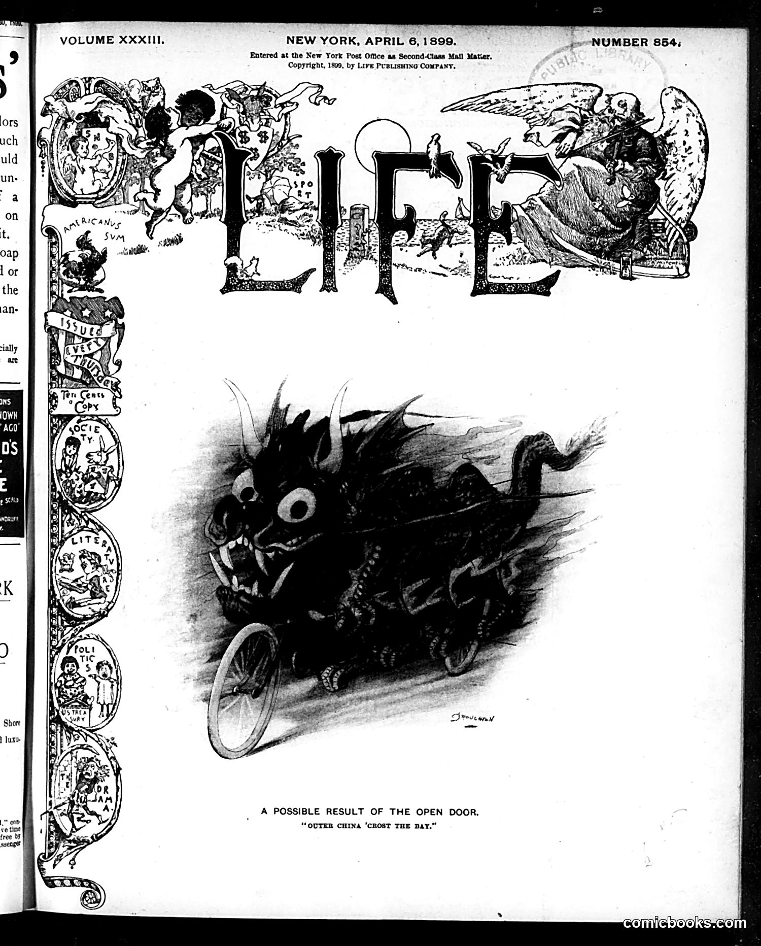 Life — April 6, 1899 — page 1: Life, 1899-04-06