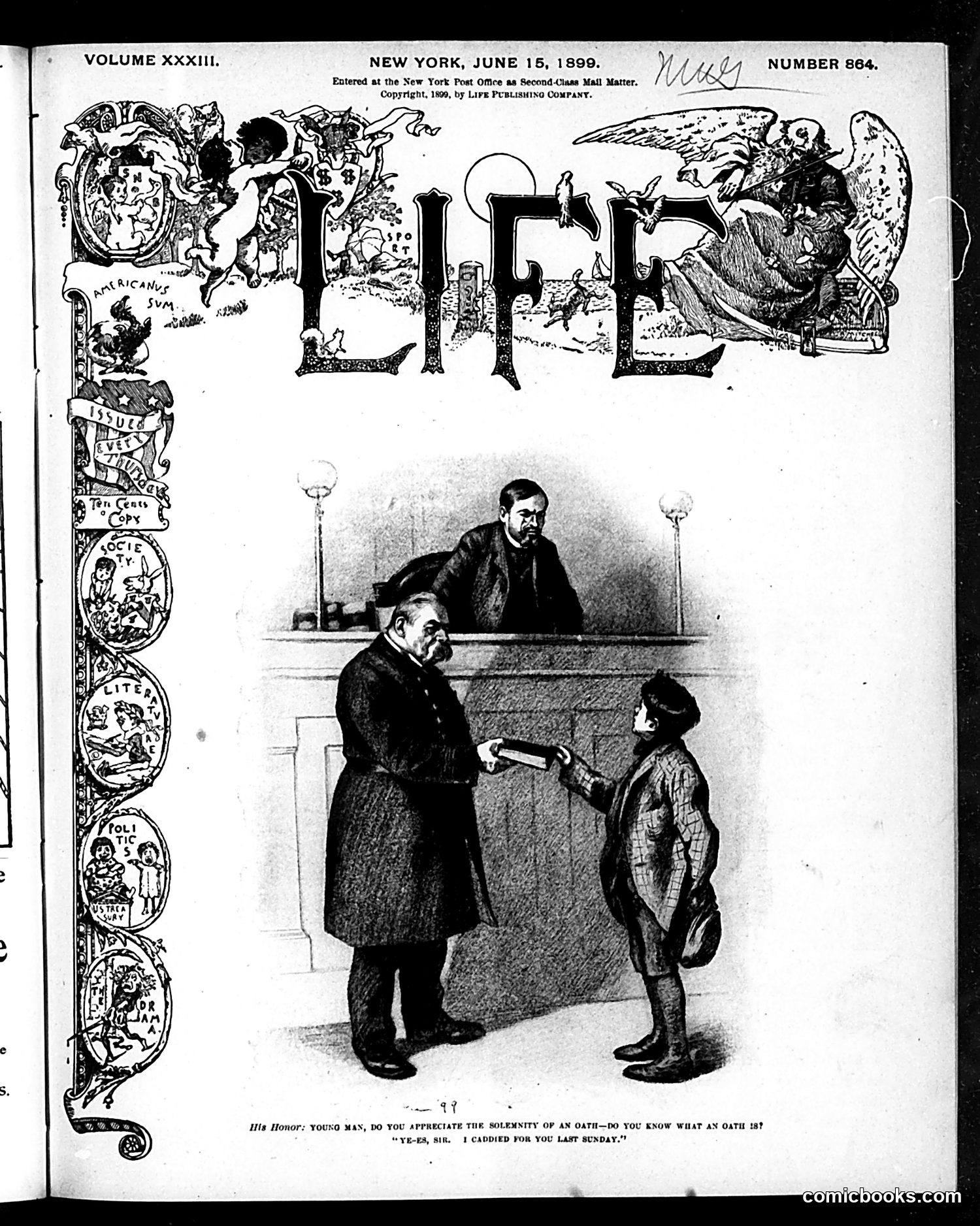 Life — June 15, 1899 — page 1: Life, 1899-06-15