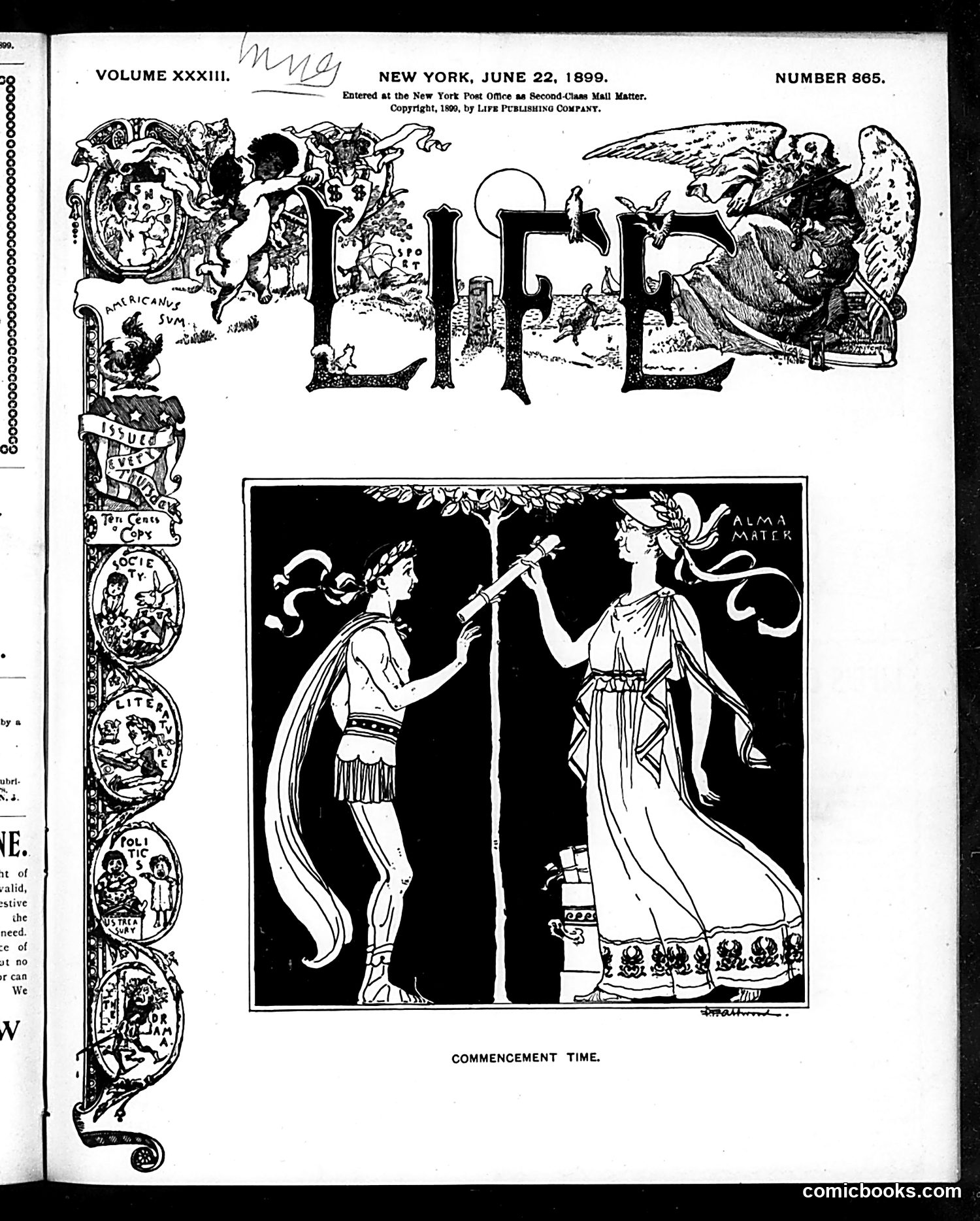 Life — June 22, 1899 — page 1: Life, 1899-06-22