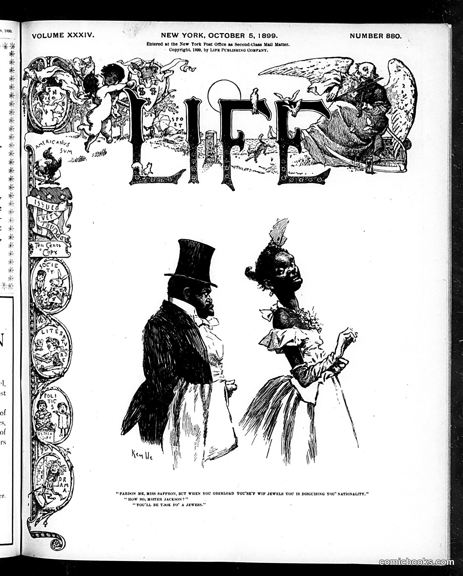 Life — October 5, 1899 — page 1: Life, 1899-10-05