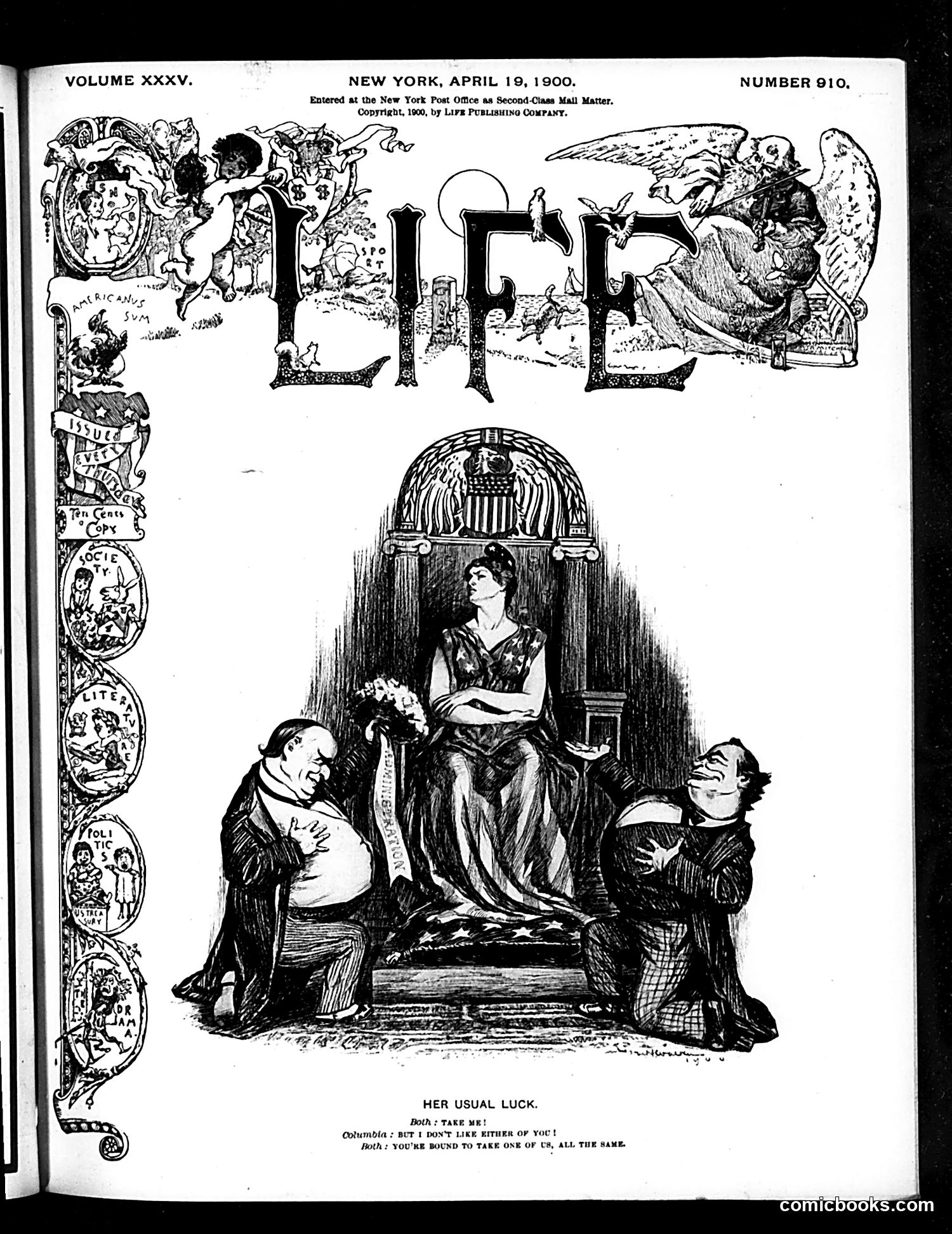 Life — April 19, 1900 — page 1: Life, 1900-04-19