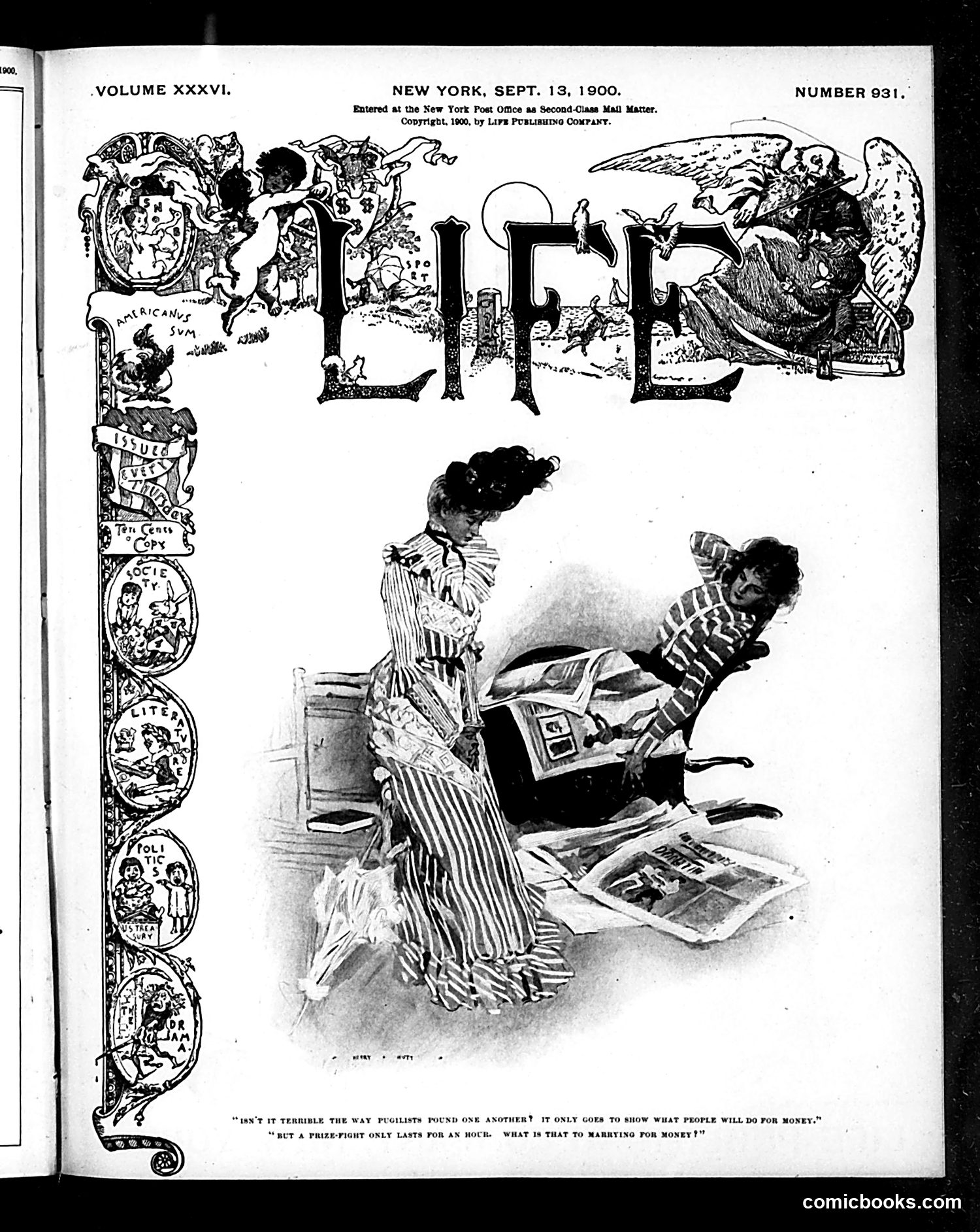 Life — September 13, 1900 — page 1: Life, 1900-09-13