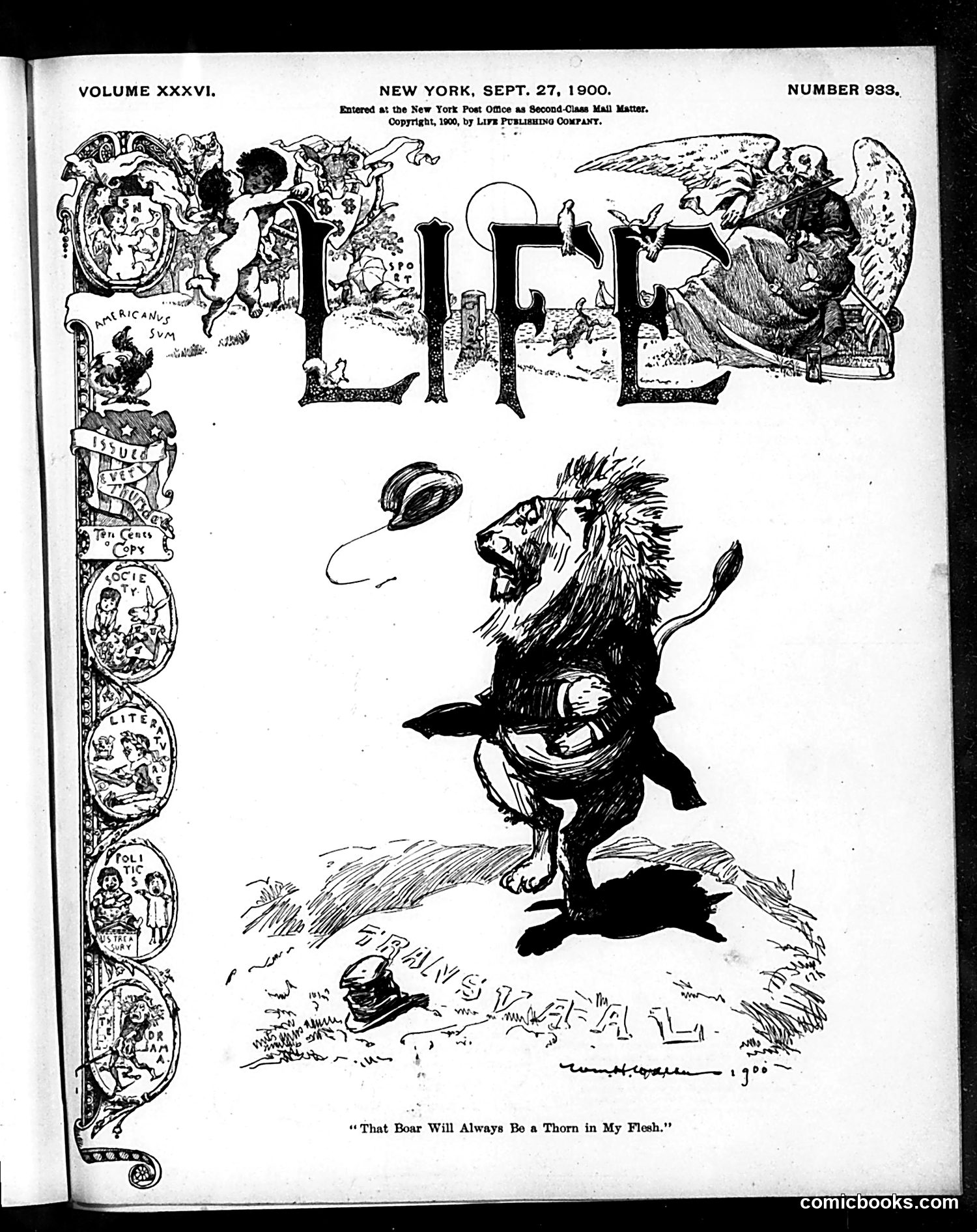 Life — September 27, 1900 — page 1: Life, 1900-09-27