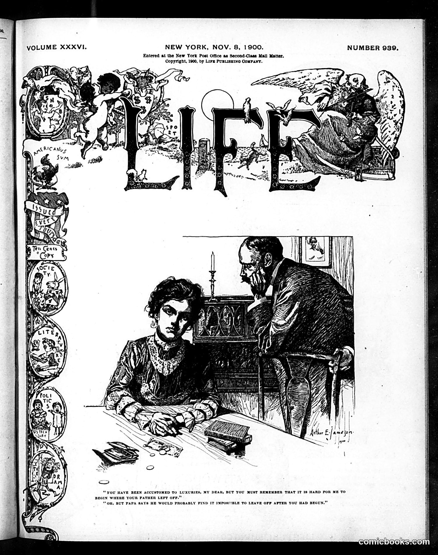 Life — November 8, 1900 — page 1: Life, 1900-11-08