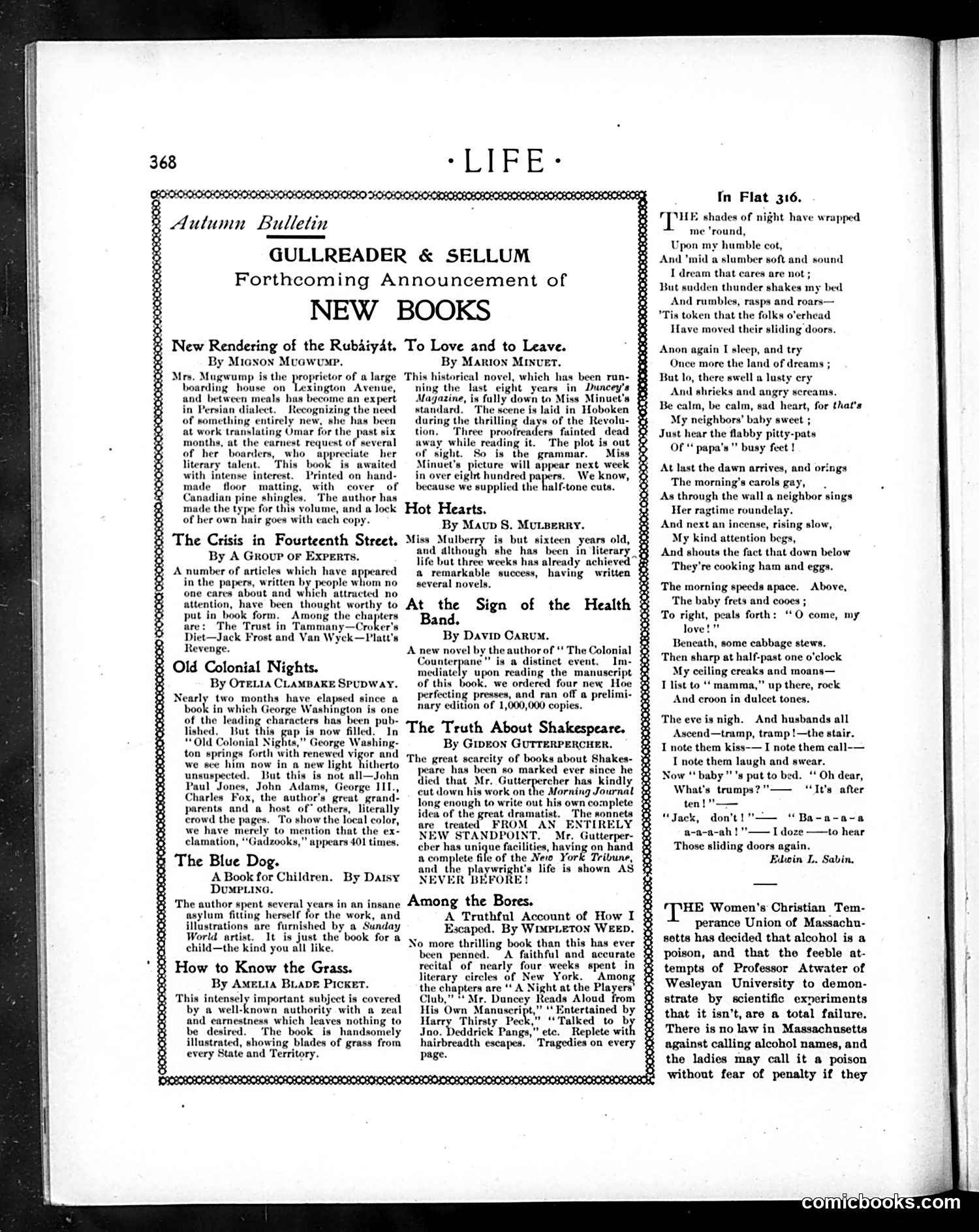 Life — November 8, 1900 — page 8: Life, 1900-11-08