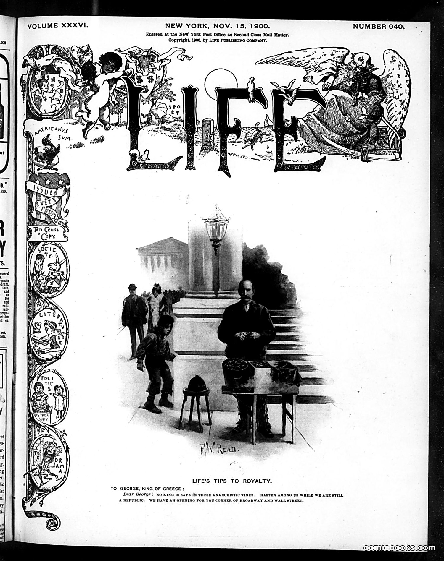 Life — November 15, 1900 — page 1: Life, 1900-11-15