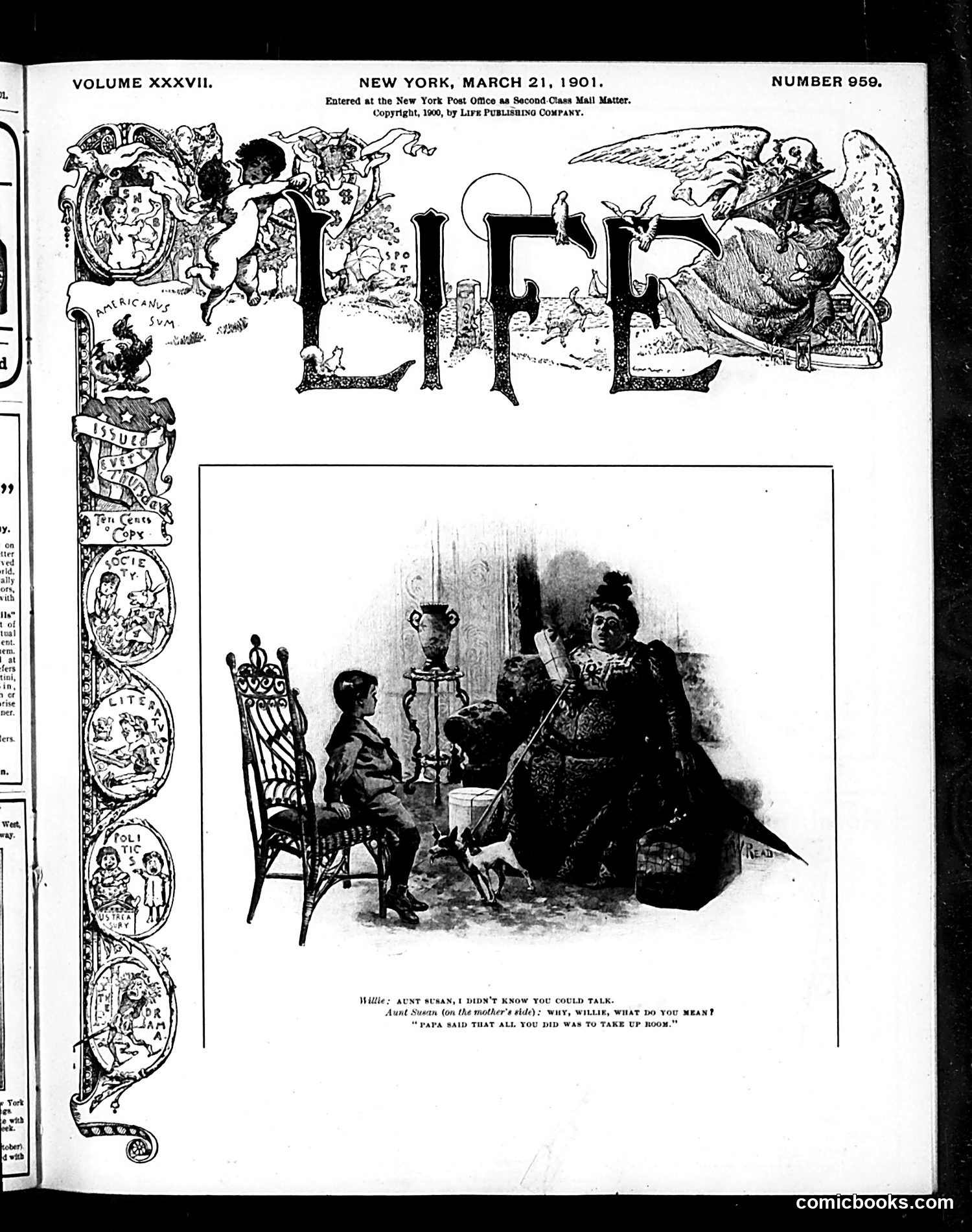 Life — March 21, 1901 — page 1: Life, 1901-03-21
