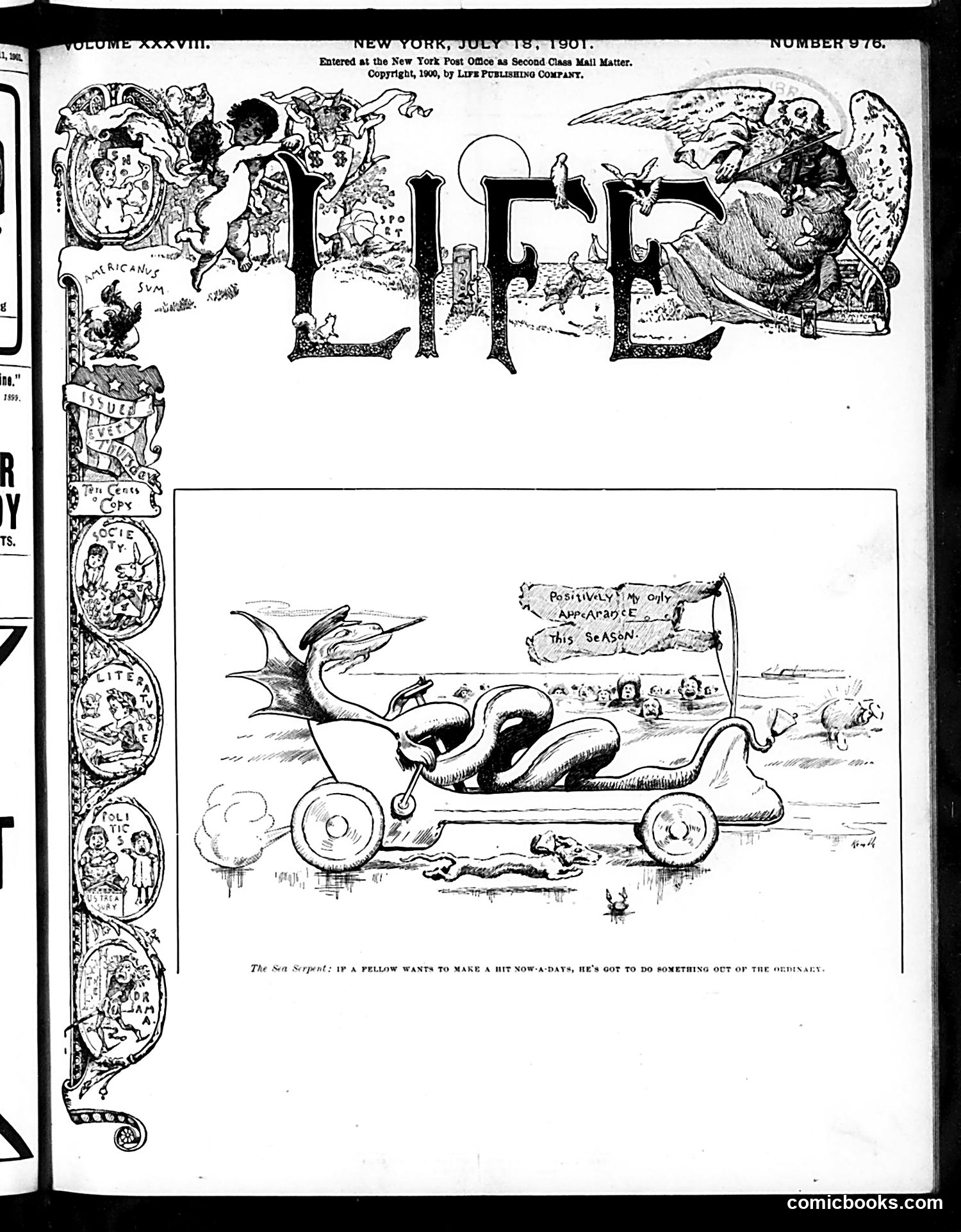 Life — July 18, 1901 — page 1: Life, 1901-07-18