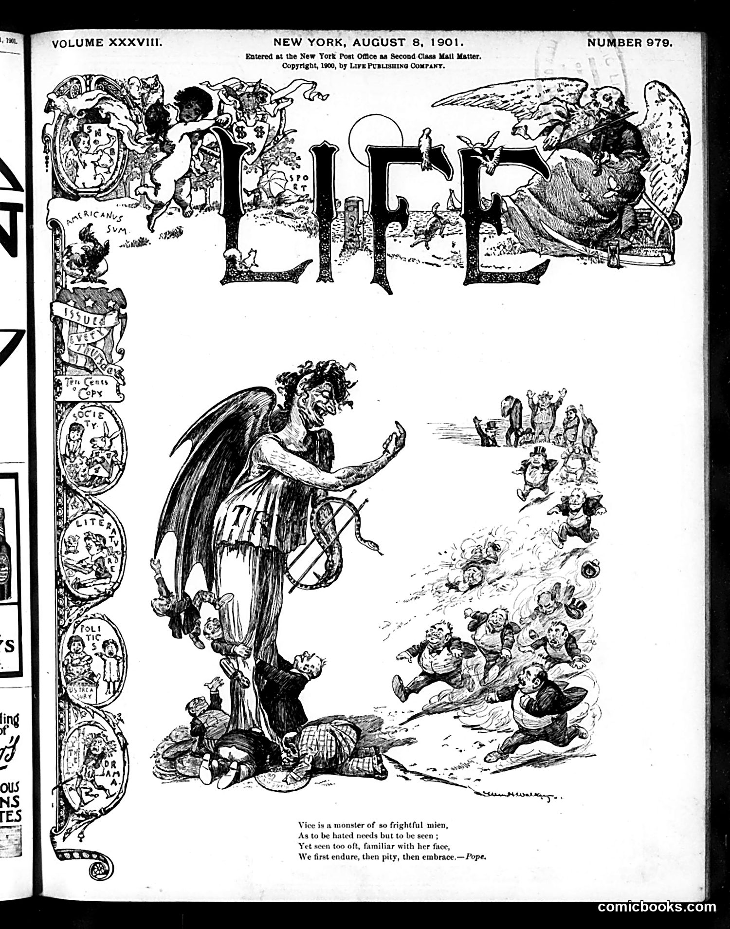Life — August 8, 1901 — page 1: Life, 1901-08-08