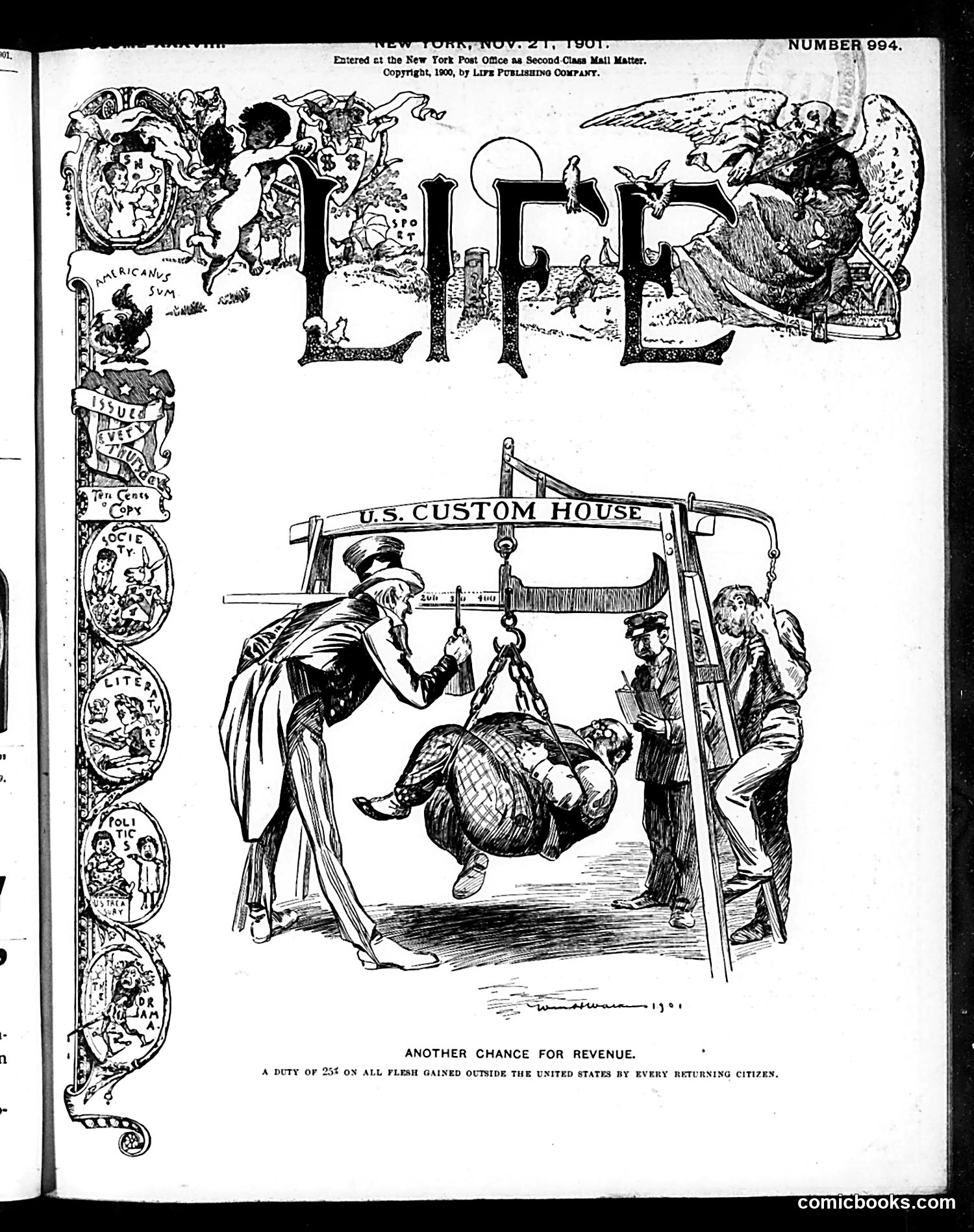 Life — November 21, 1901 — page 1: Life, 1901-11-21