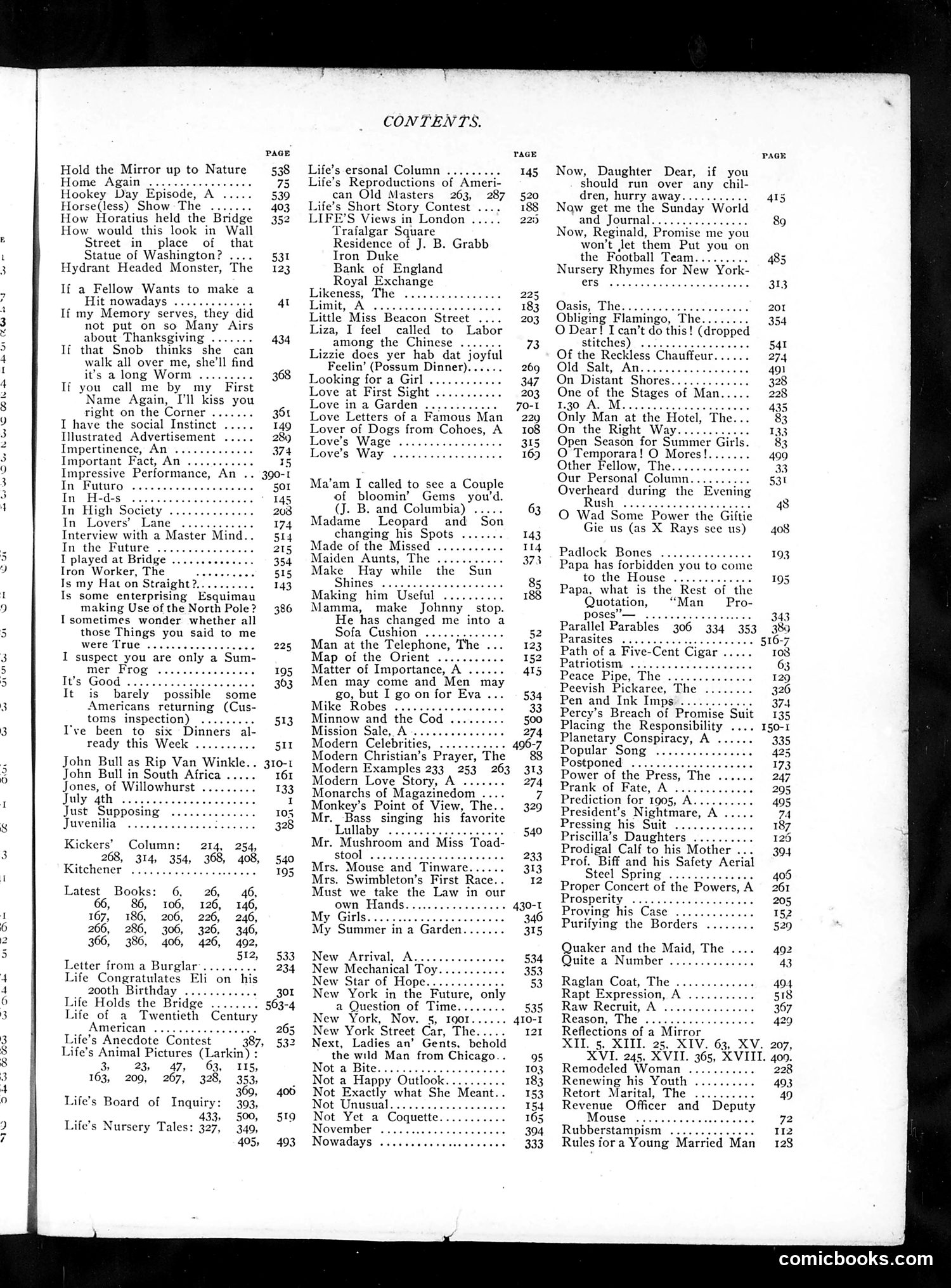 Life — 1901 — page 1: Life, 1901