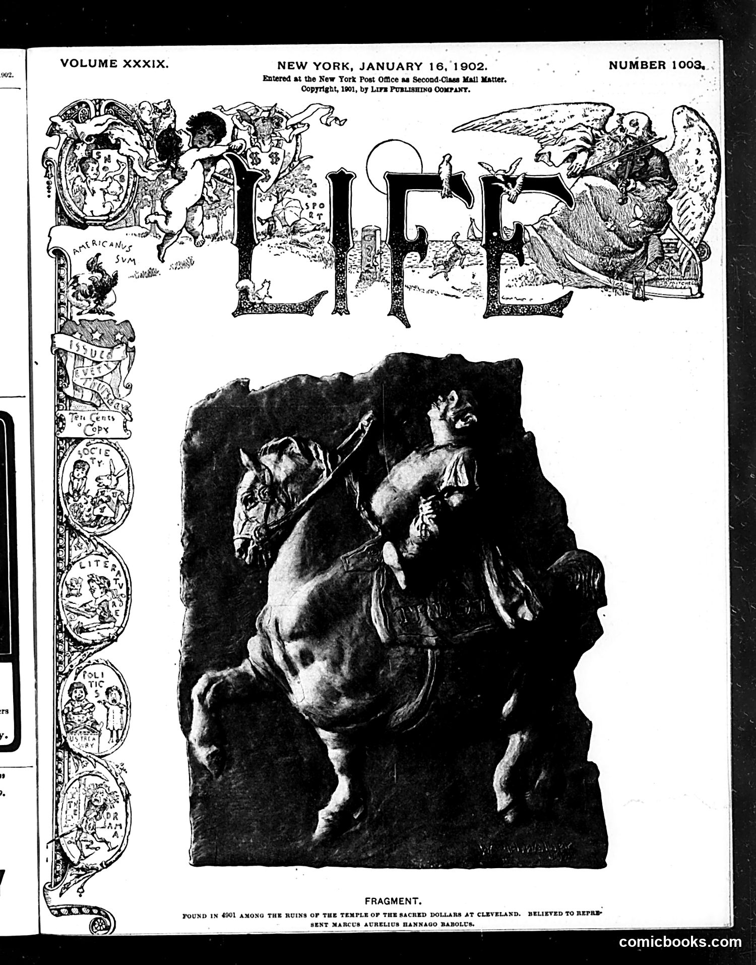 Life — January 16, 1902 — page 1: Life, 1902-01-16