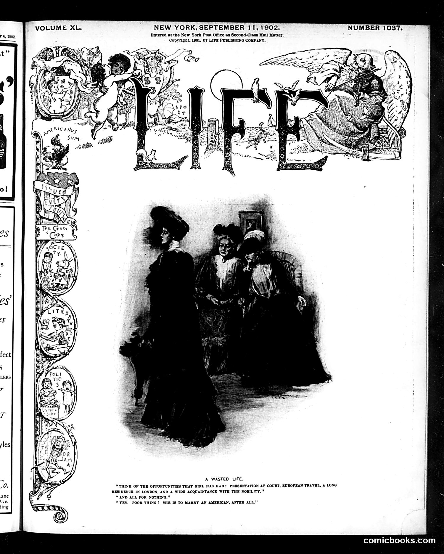 Life — September 11, 1902 — page 1: Life, 1902-09-11
