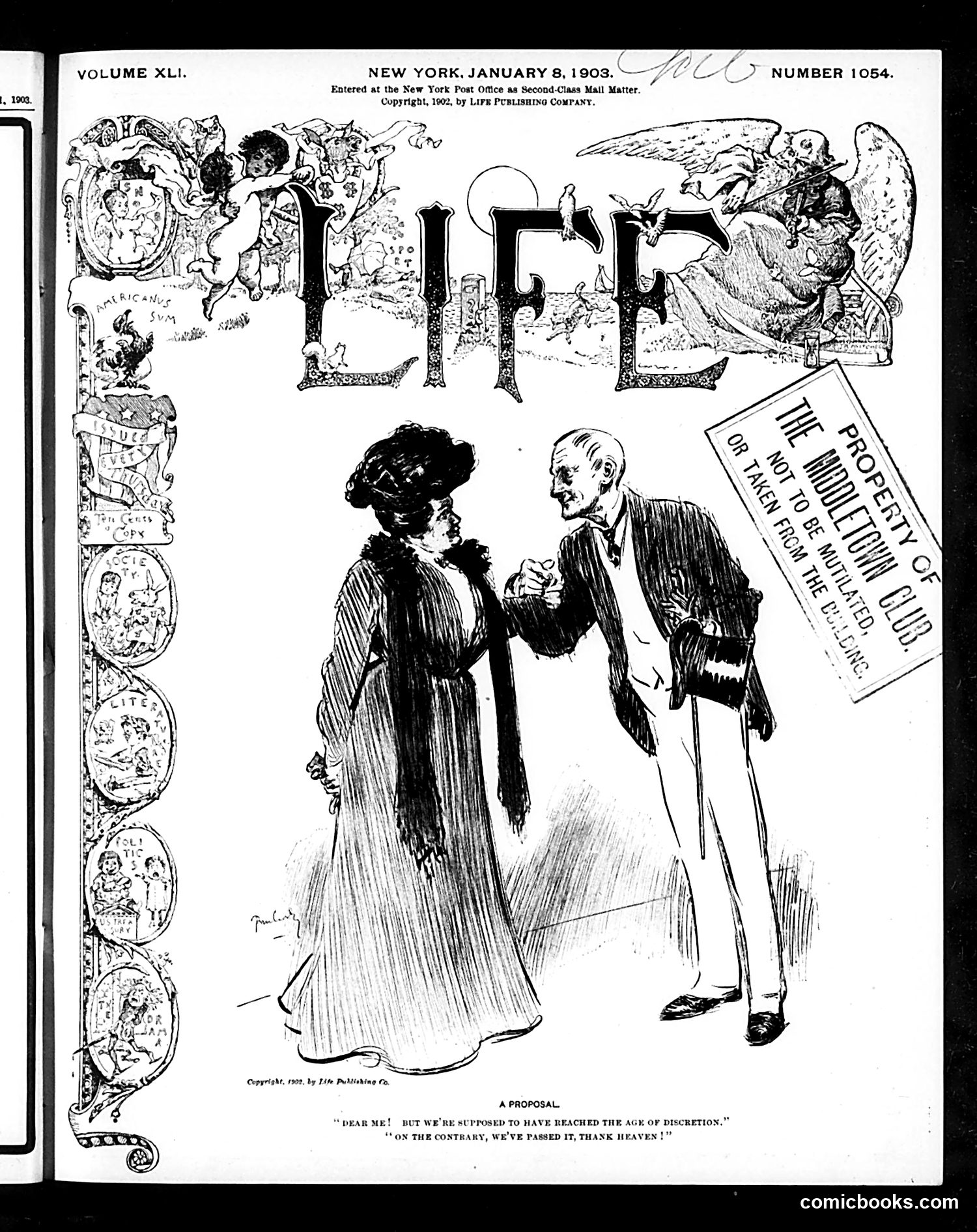 Life — January 8, 1903 — page 1: Life, 1903-01-08