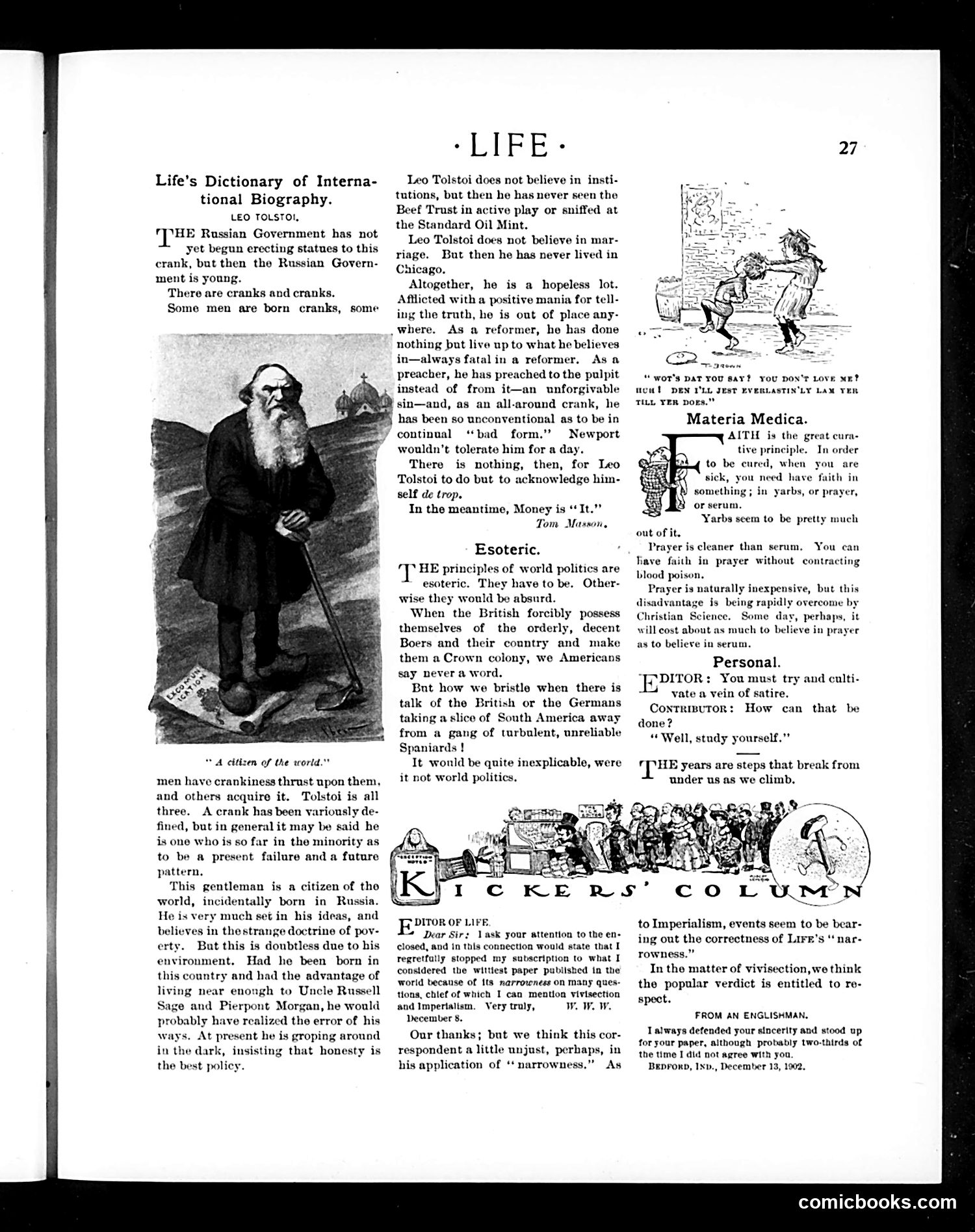 Life — January 8, 1903 — page 5: Life, 1903-01-08