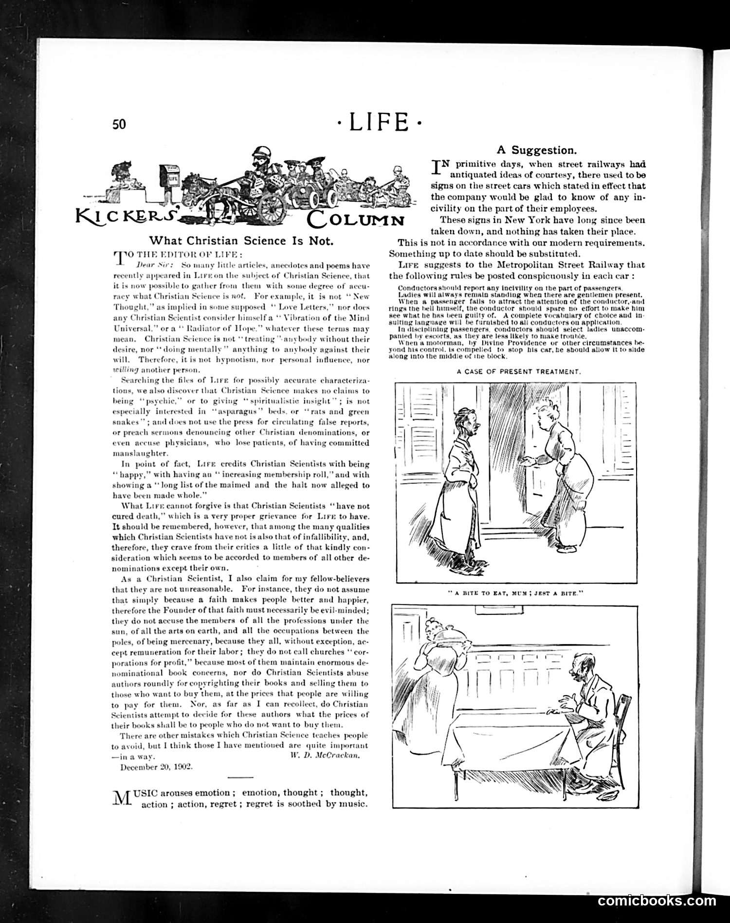 Life — January 15, 1903 — page 8: Life, 1903-01-15