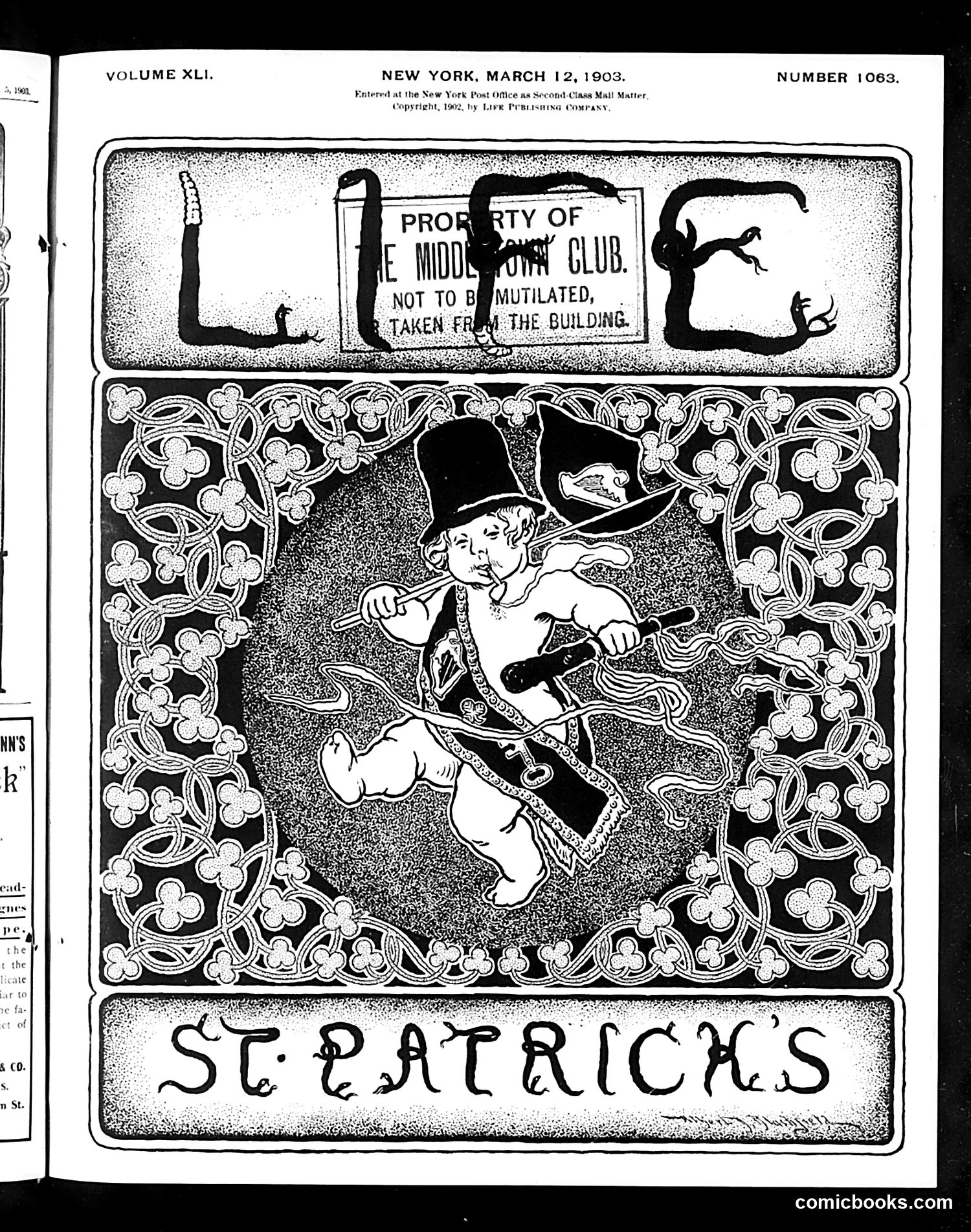 Life — March 12, 1903 — page 1: Life, 1903-03-12