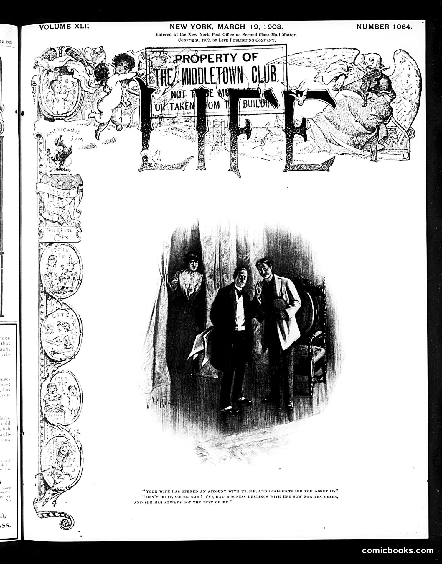 Life — March 19, 1903 — page 1: Life, 1903-03-19