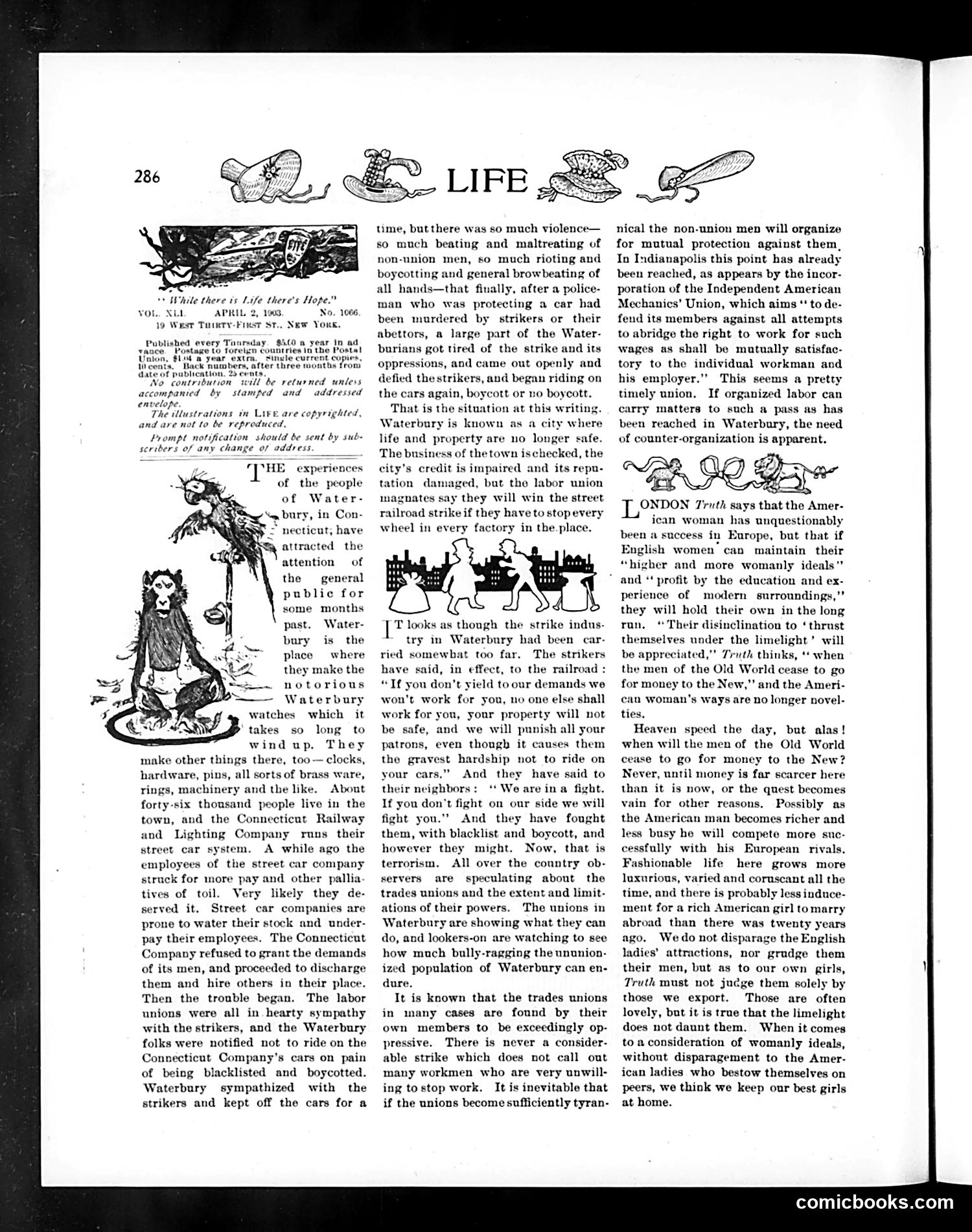 Life — April 2, 1903 — page 6: Life, 1903-04-02
