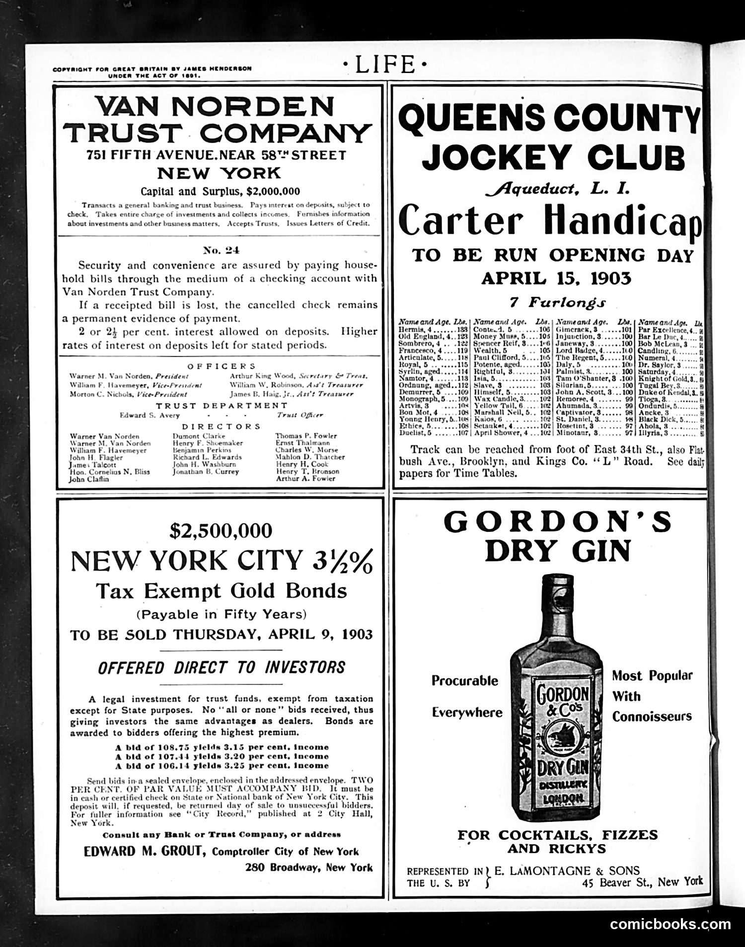 Life — April 9, 1903 — page 2: Life, 1903-04-09