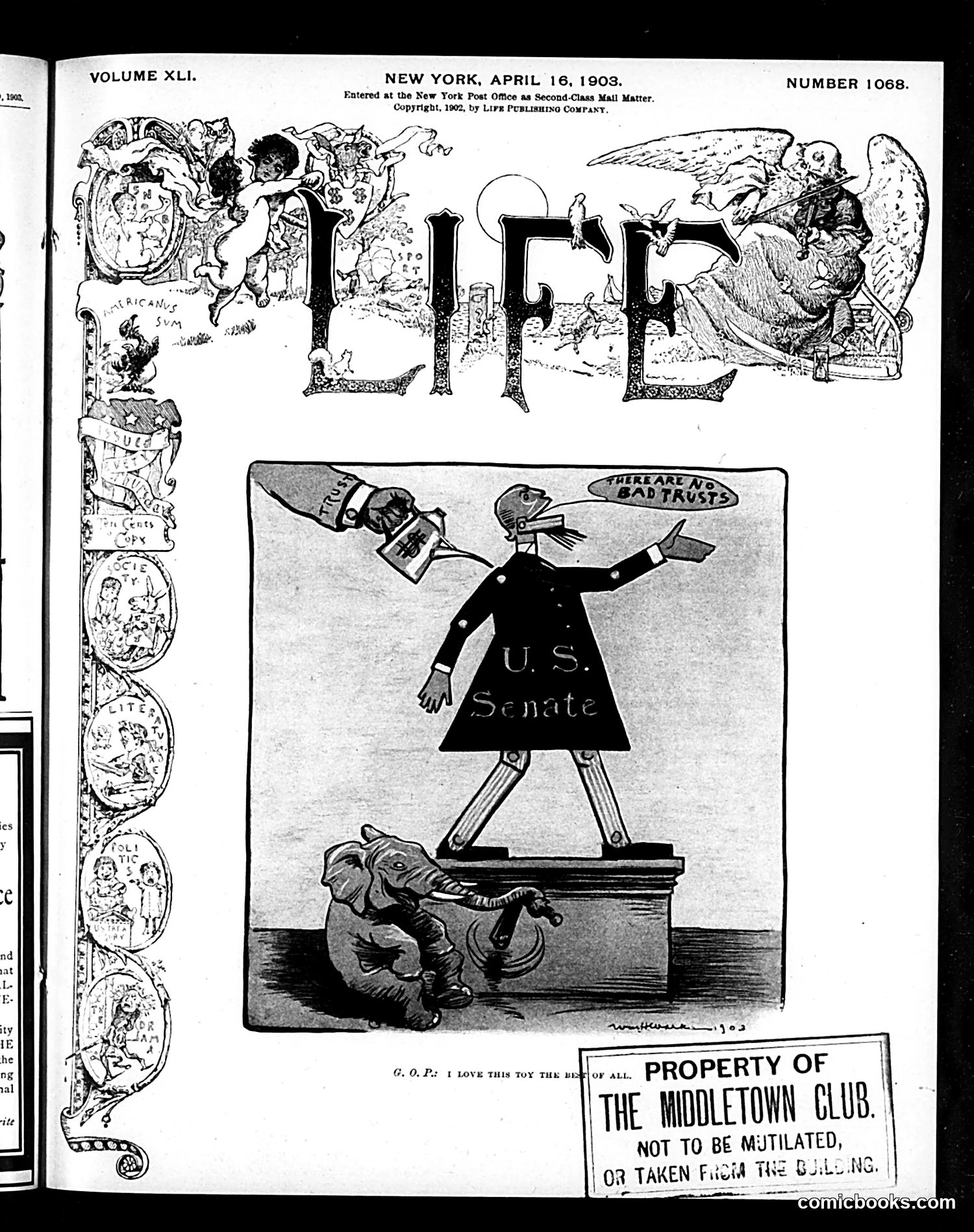 Life — April 16, 1903 — page 1: Life, 1903-04-16