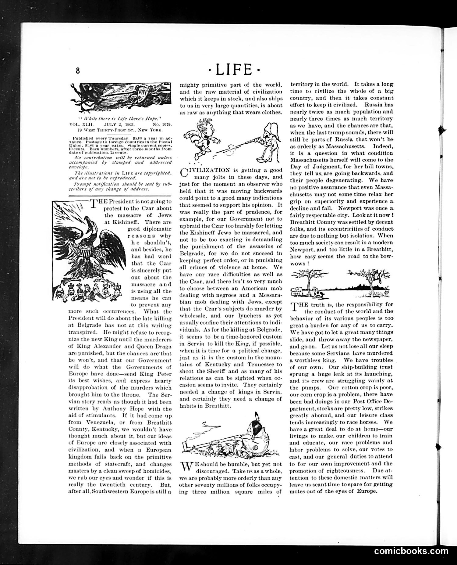 Life — July 2, 1903 — page 8: Life, 1903-07-02