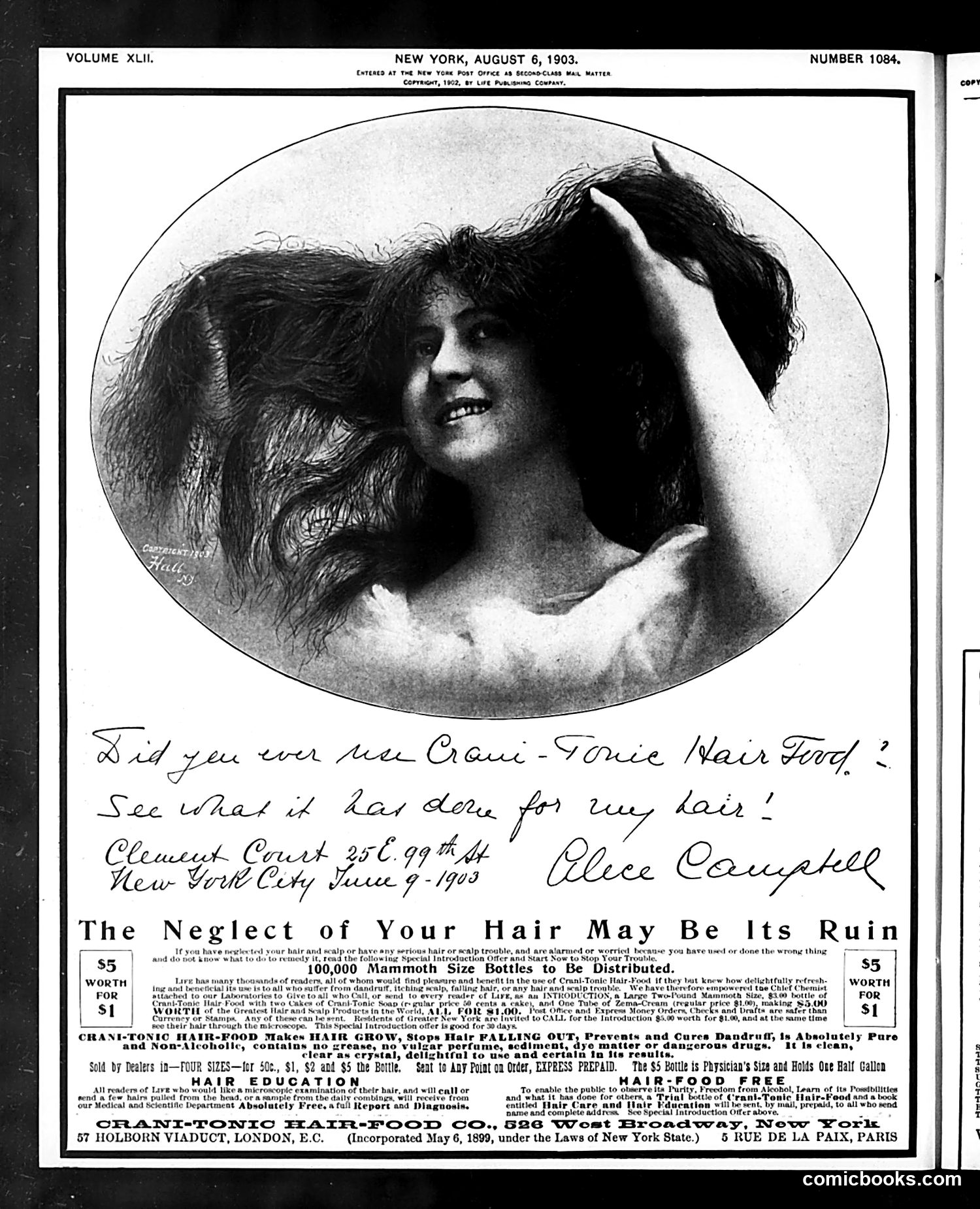 Life — August 6, 1903 — page 2: Life, 1903-08-06