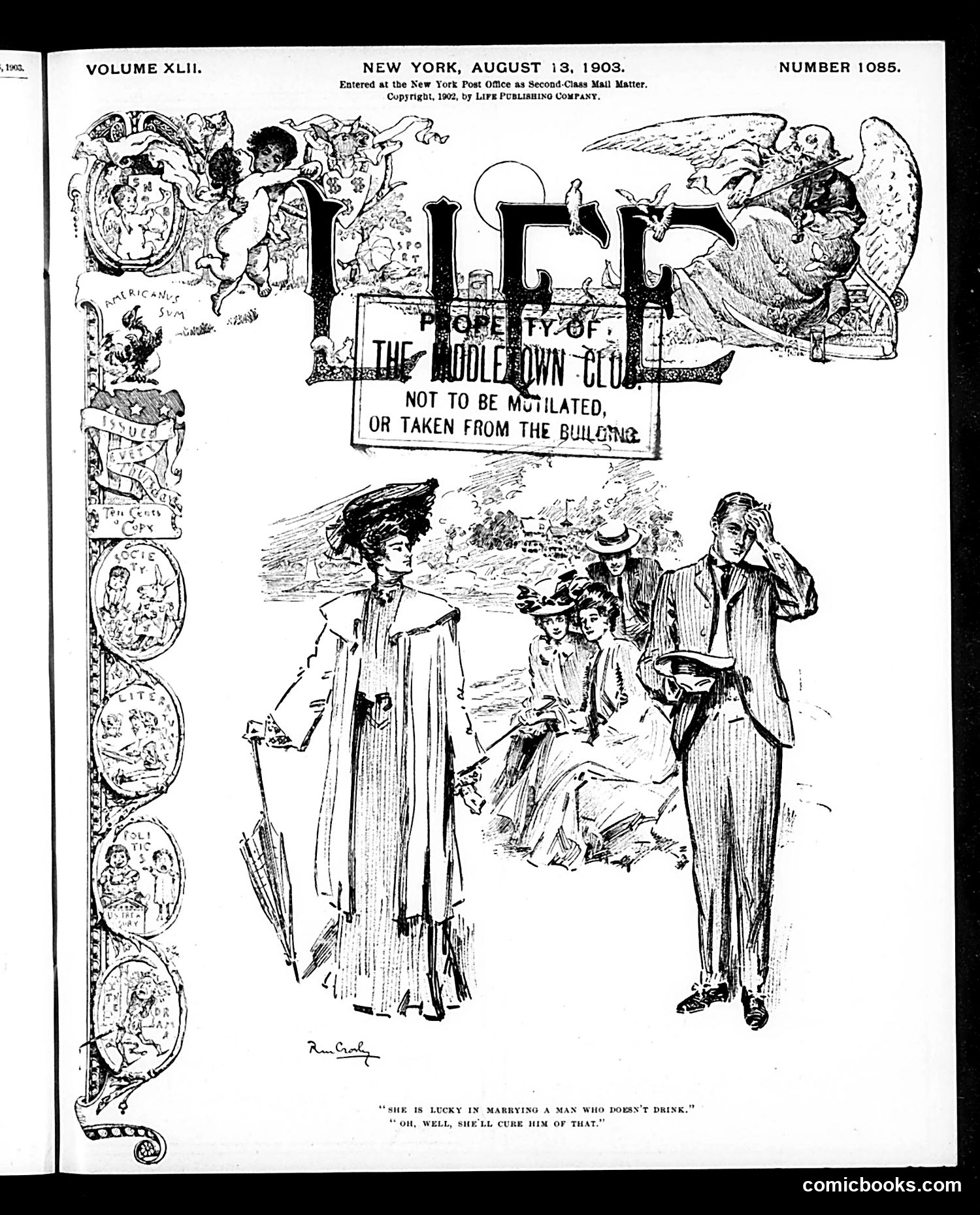 Life — August 13, 1903 — page 1: Life, 1903-08-13