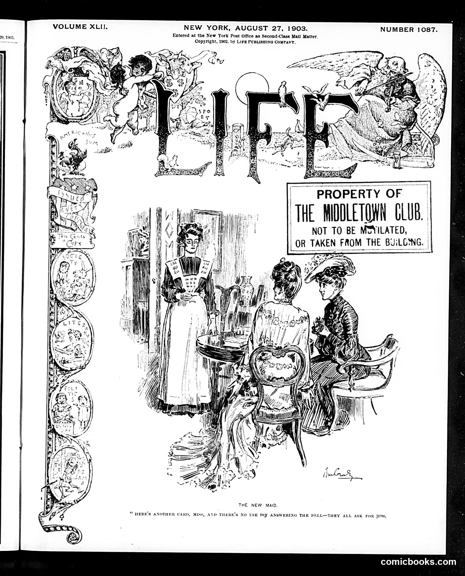 Life — August 27, 1903 — page 1: Life, 1903-08-27