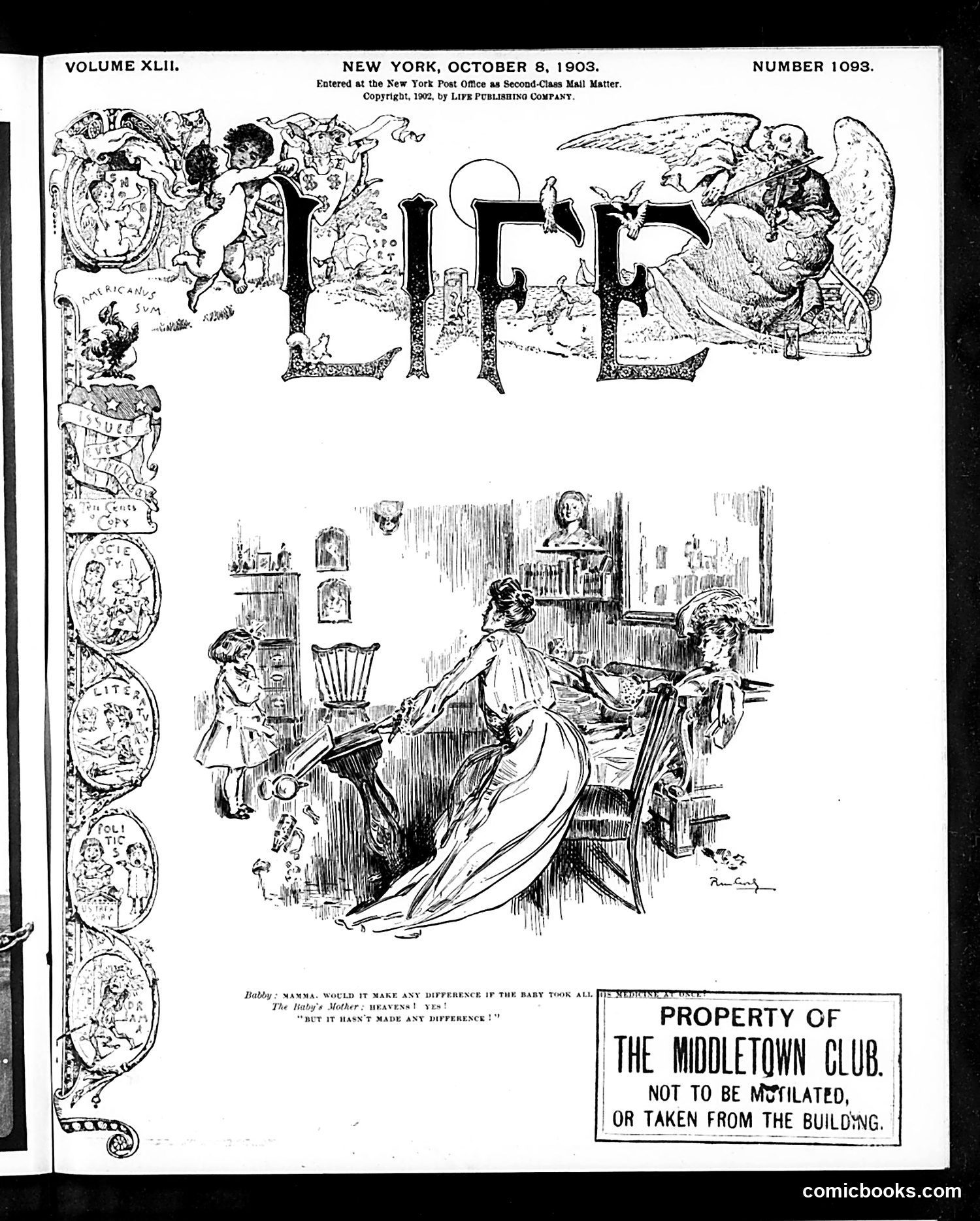 Life — October 8, 1903 — page 1: Life, 1903-10-08