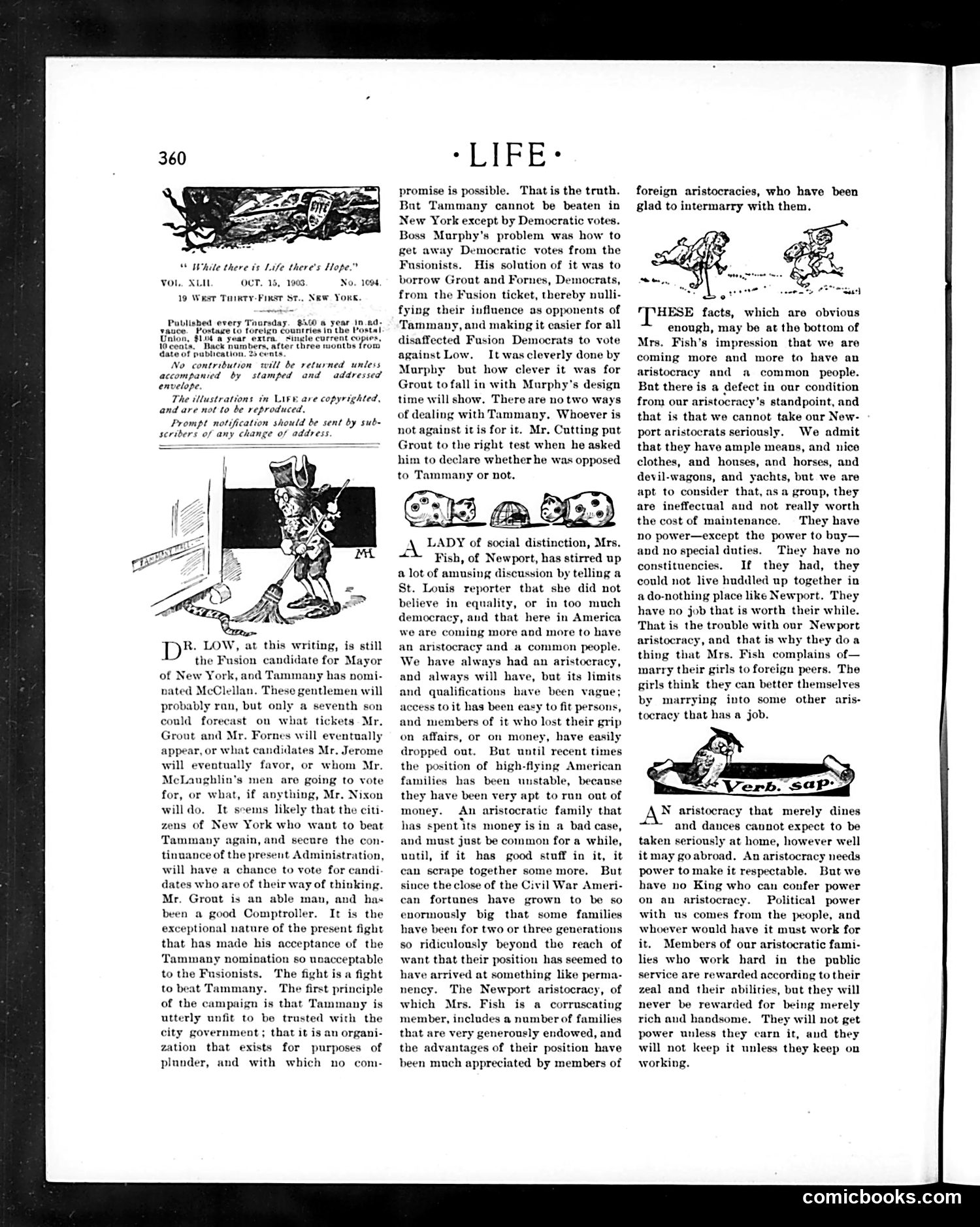 Life — October 15, 1903 — page 6: Life, 1903-10-15