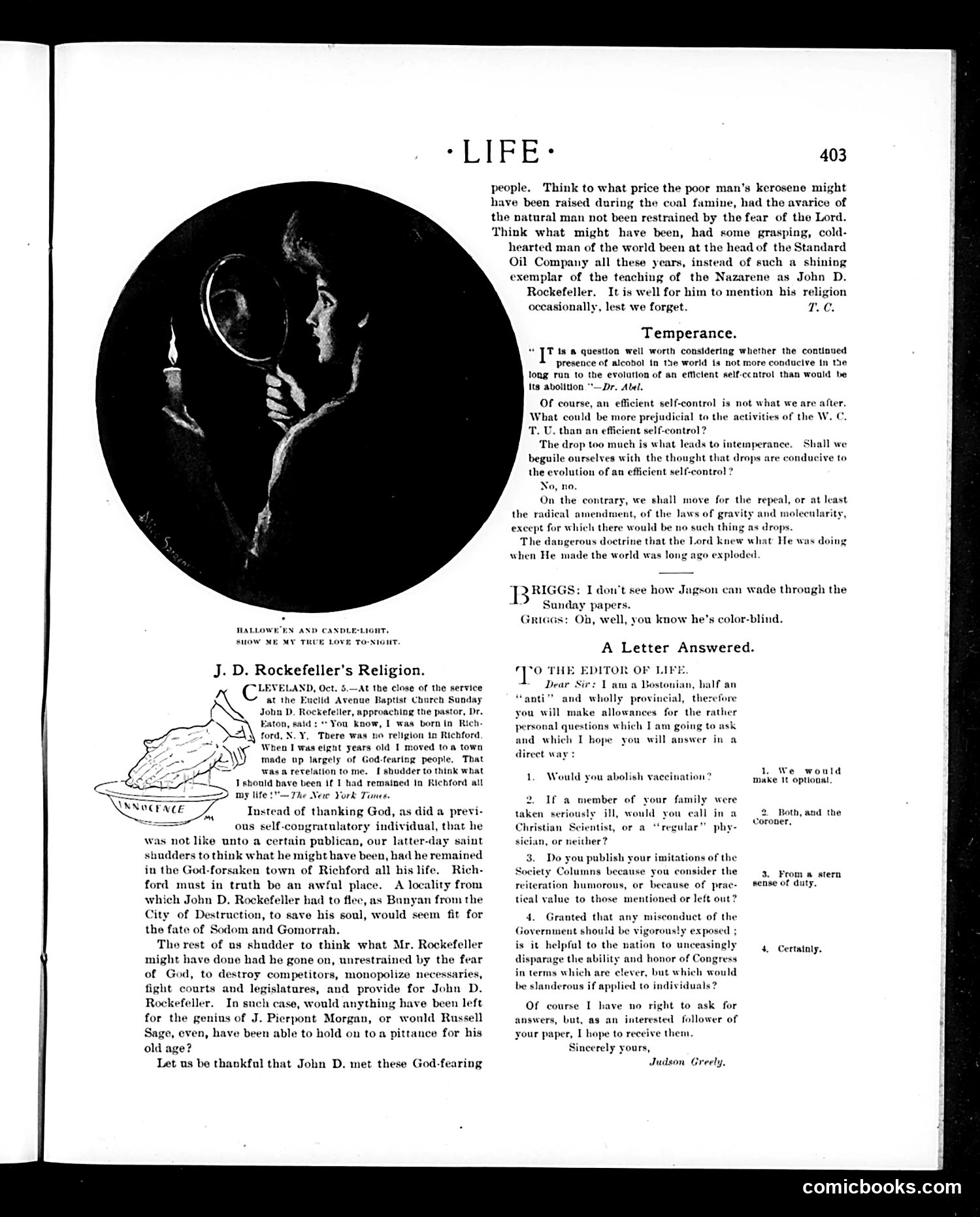 Life — October 29, 1903 — page 5: Life, 1903-10-29