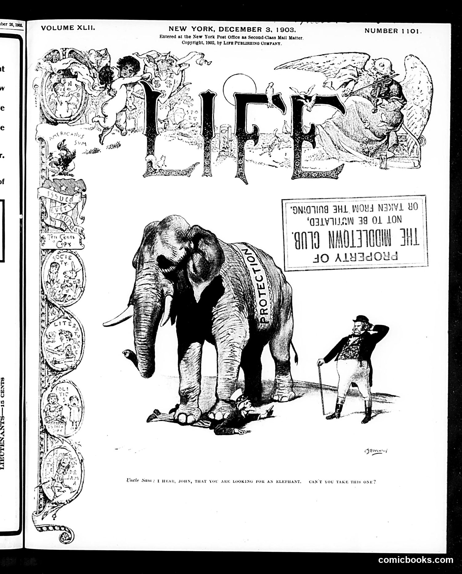 Life — December 3, 1903 — page 1: Life, 1903-12-03