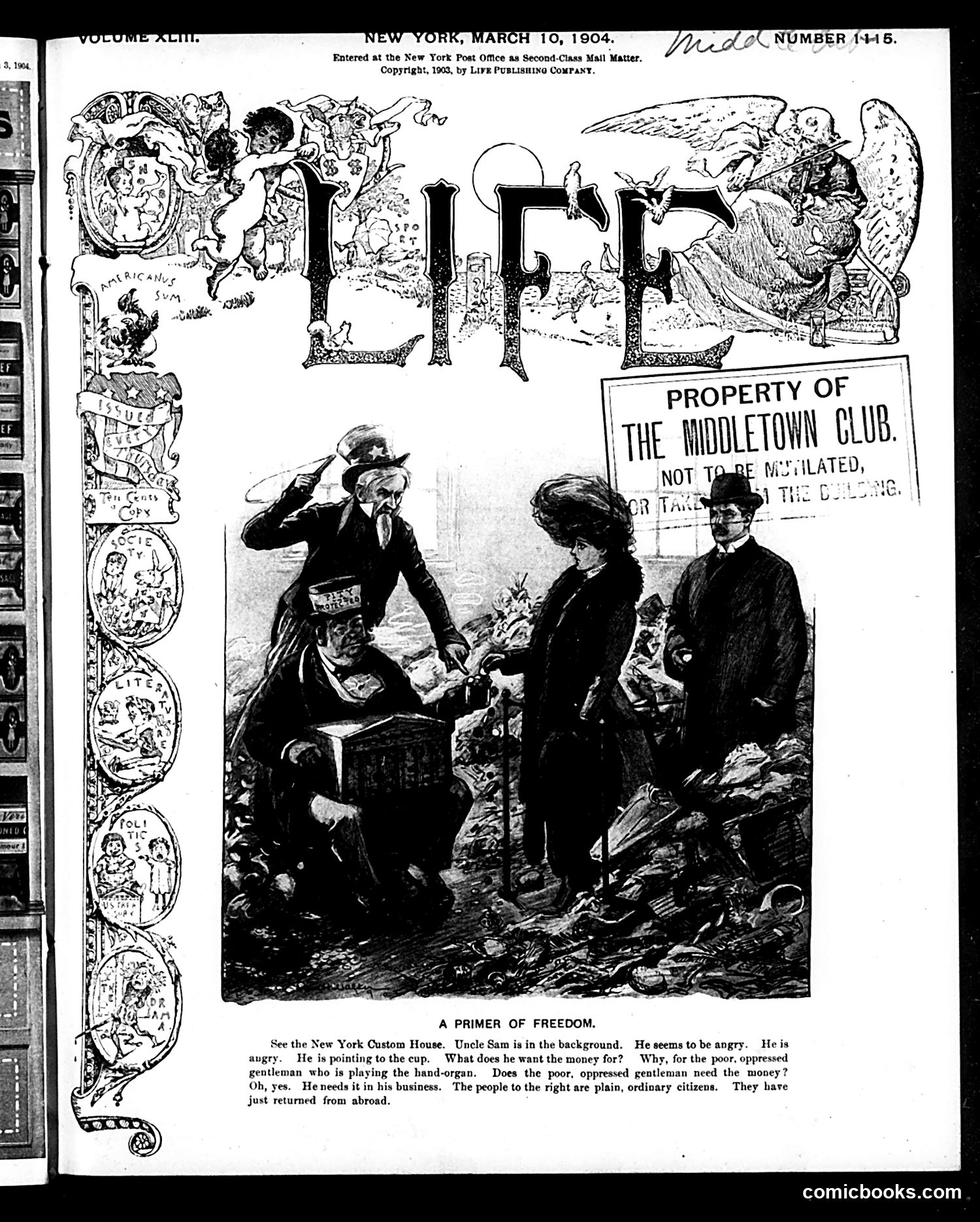 Life — March 10, 1904 — page 1: Life, 1904-03-10