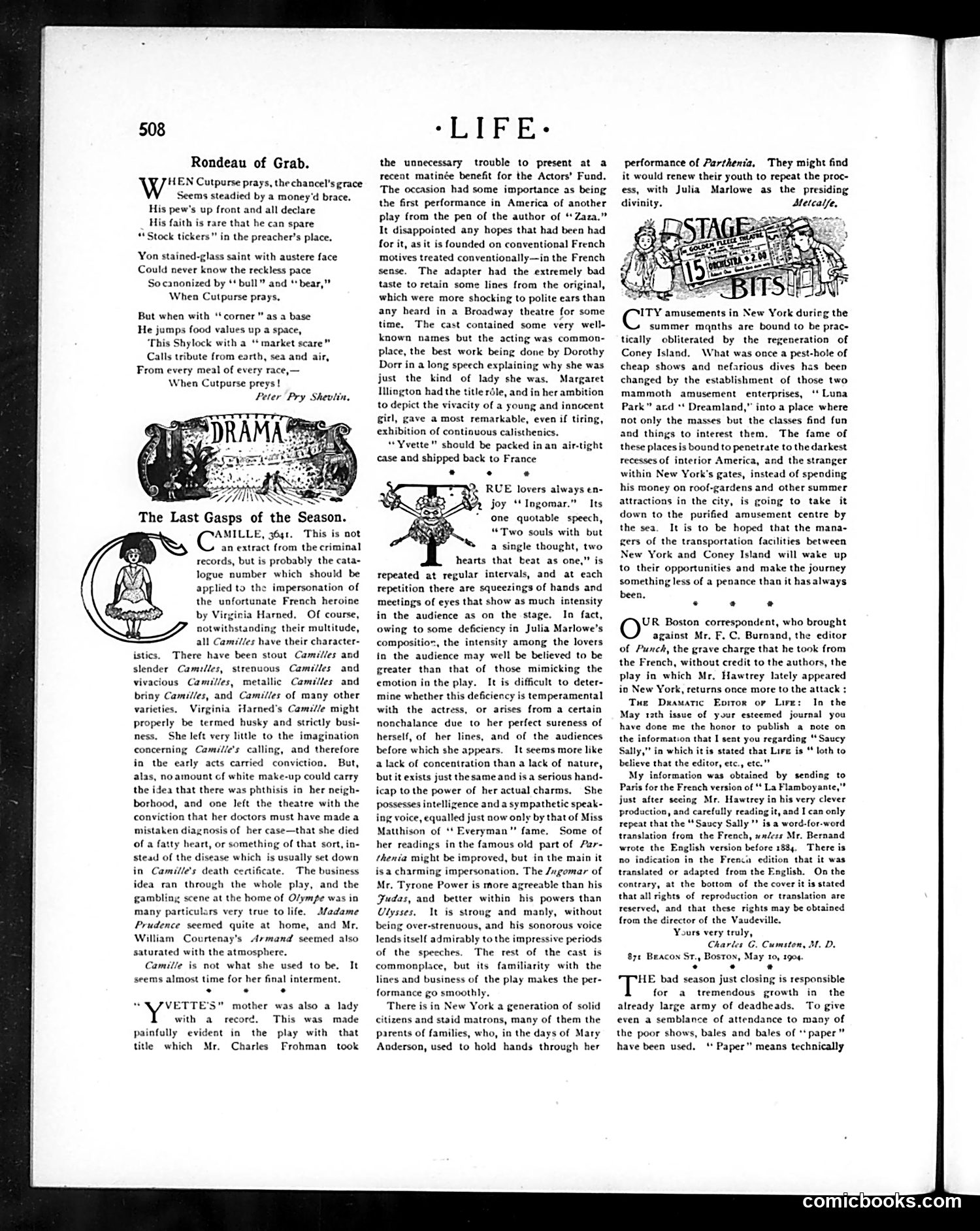 Life — May 26, 1904 — page 12: Life, 1904-05-26