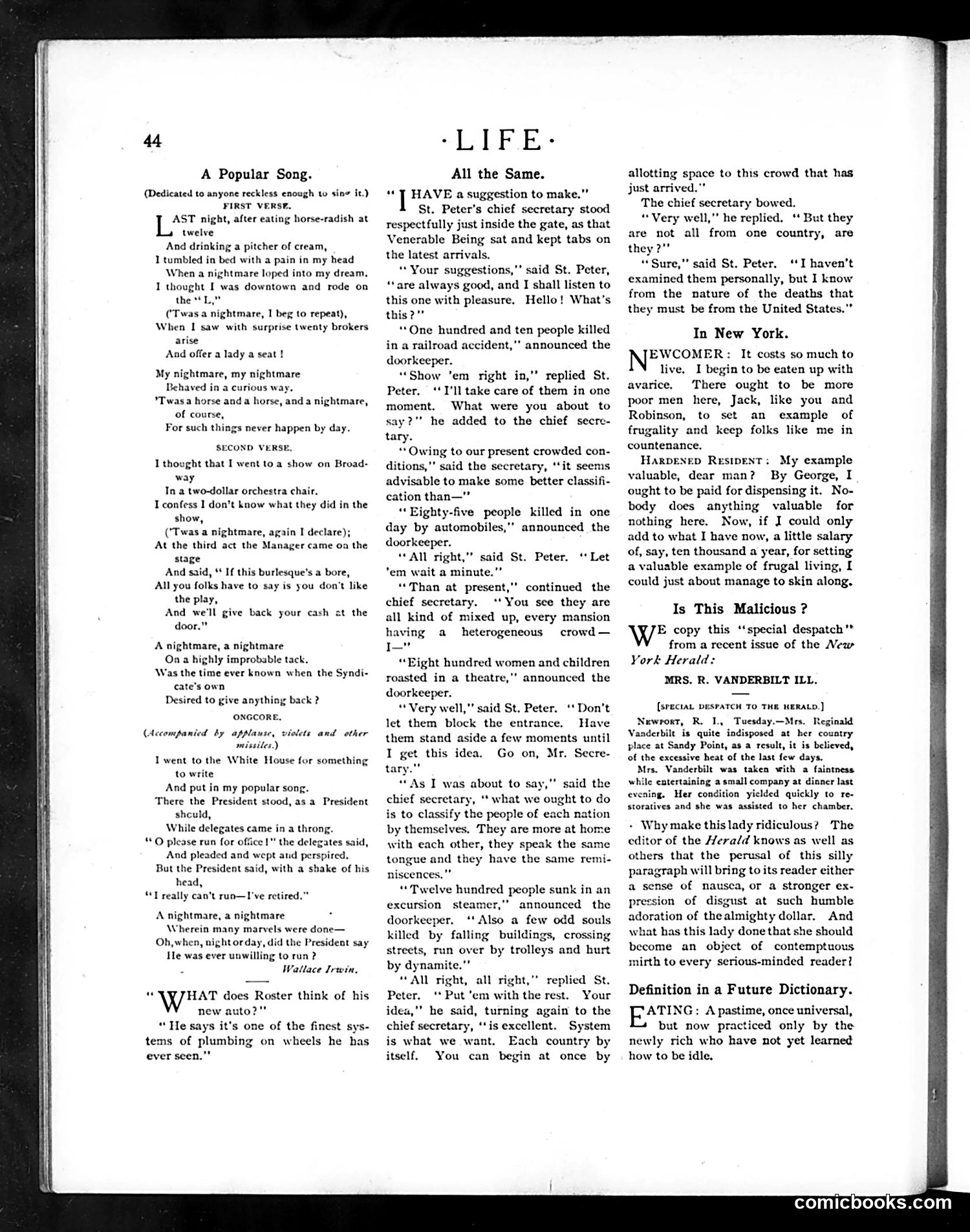 Life — July 14, 1904 — page 8: Life, 1904-07-14