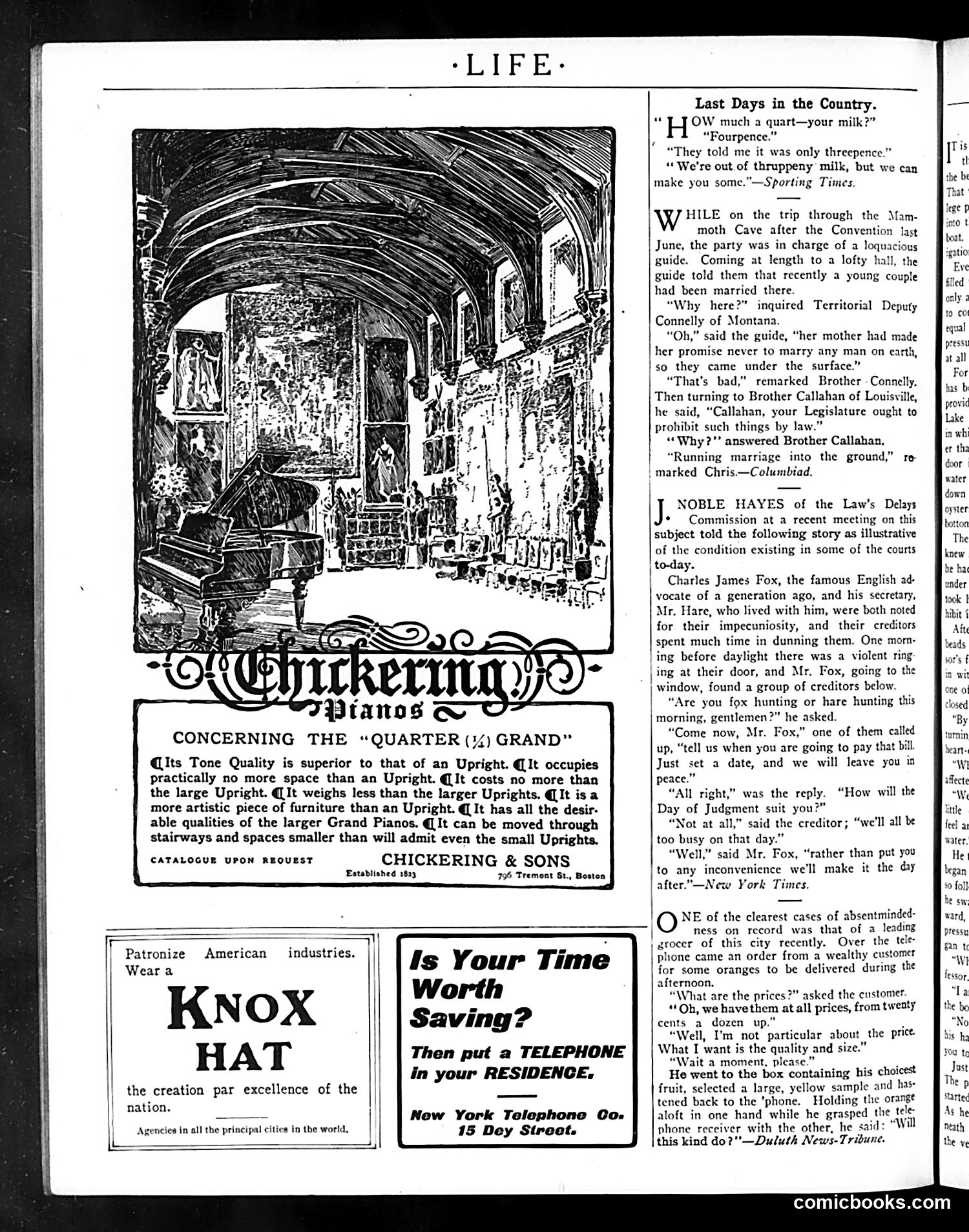 Life — November 3, 1904 — page 8: Life, 1904-11-03