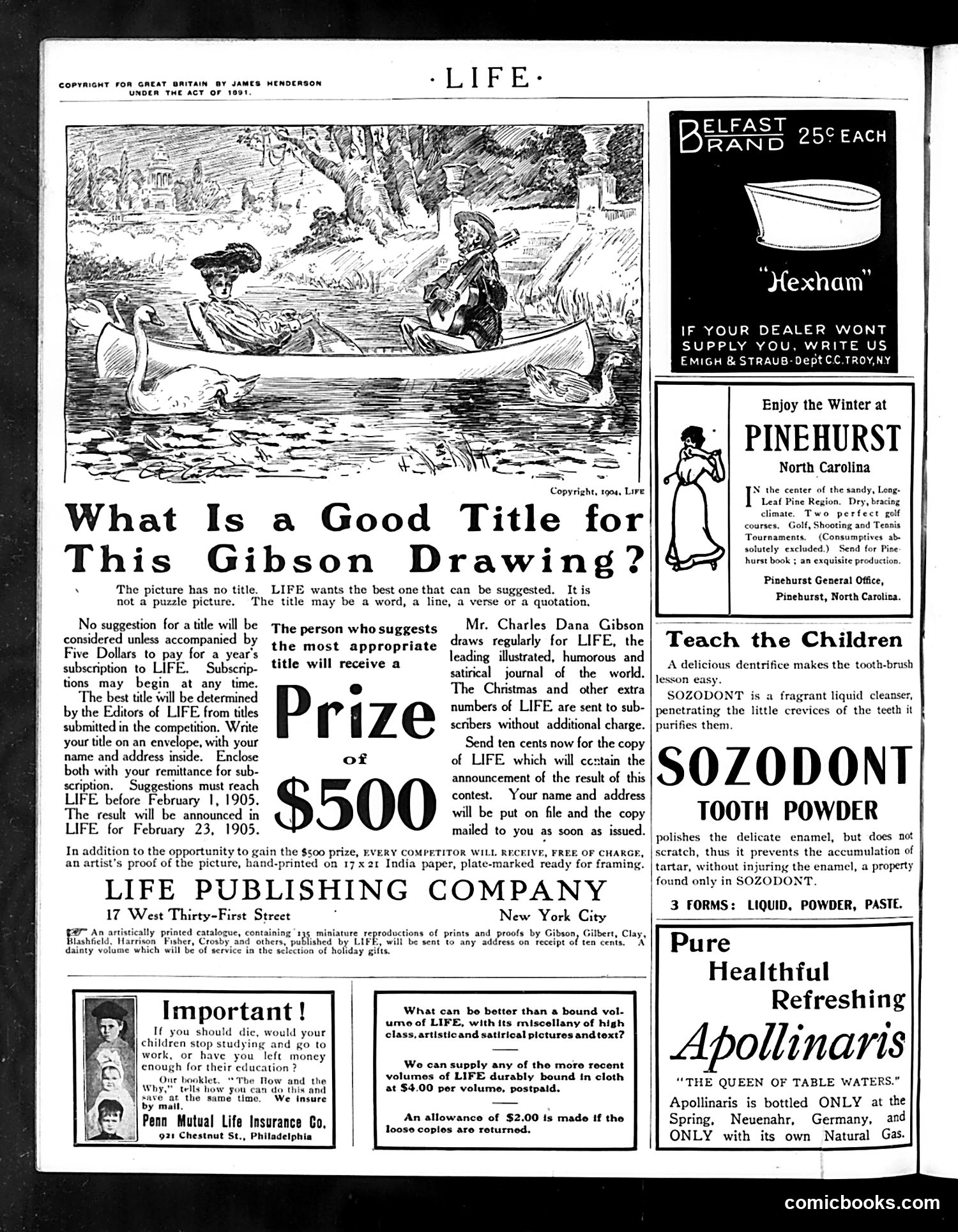 Life — December 29, 1904 — page 2: Life, 1904-12-29