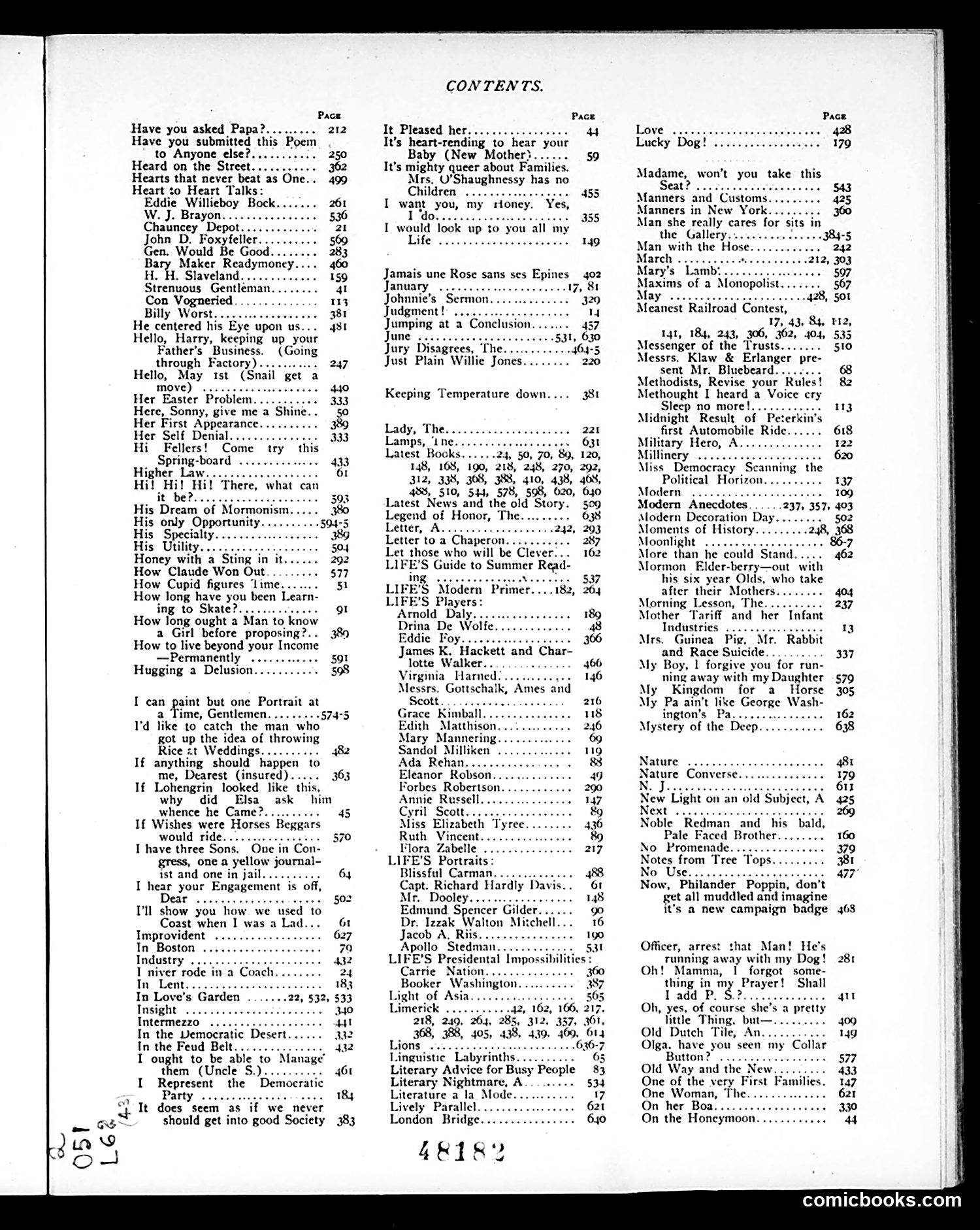 Life — 1904 — page 3: Life, 1904