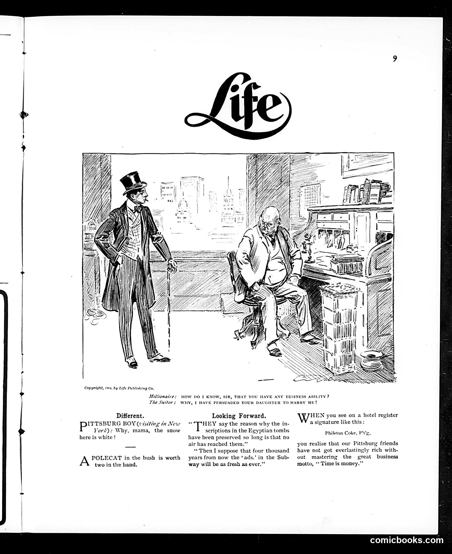 Life — January 5, 1905 — page 9: Life, 1905-01-05