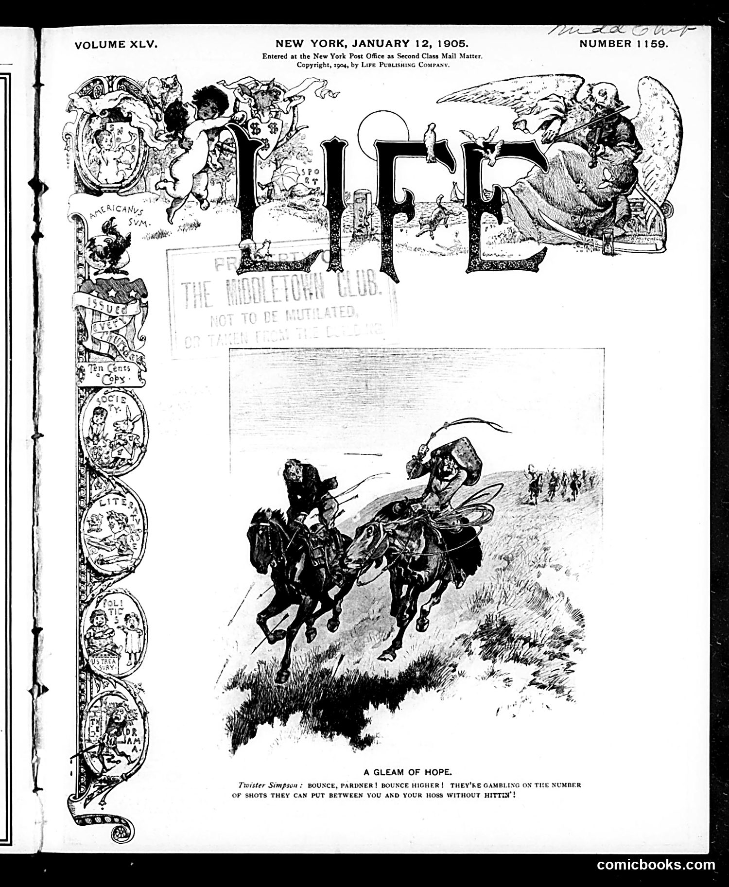 Life — January 12, 1905 — page 1: Life, 1905-01-12