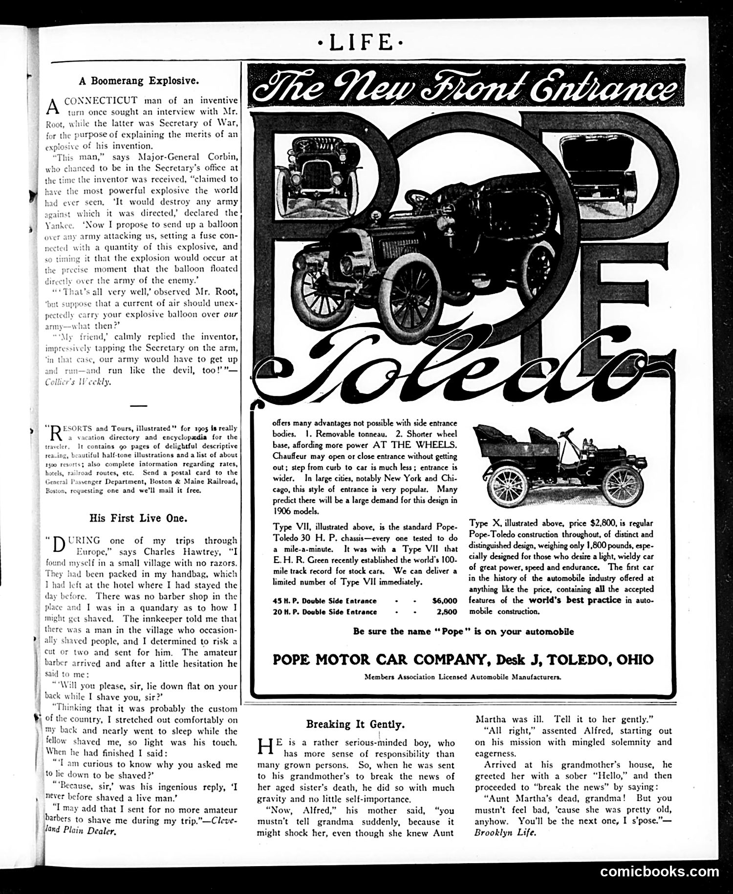 Life — August 3, 1905 — page 5: Life, 1905-08-03